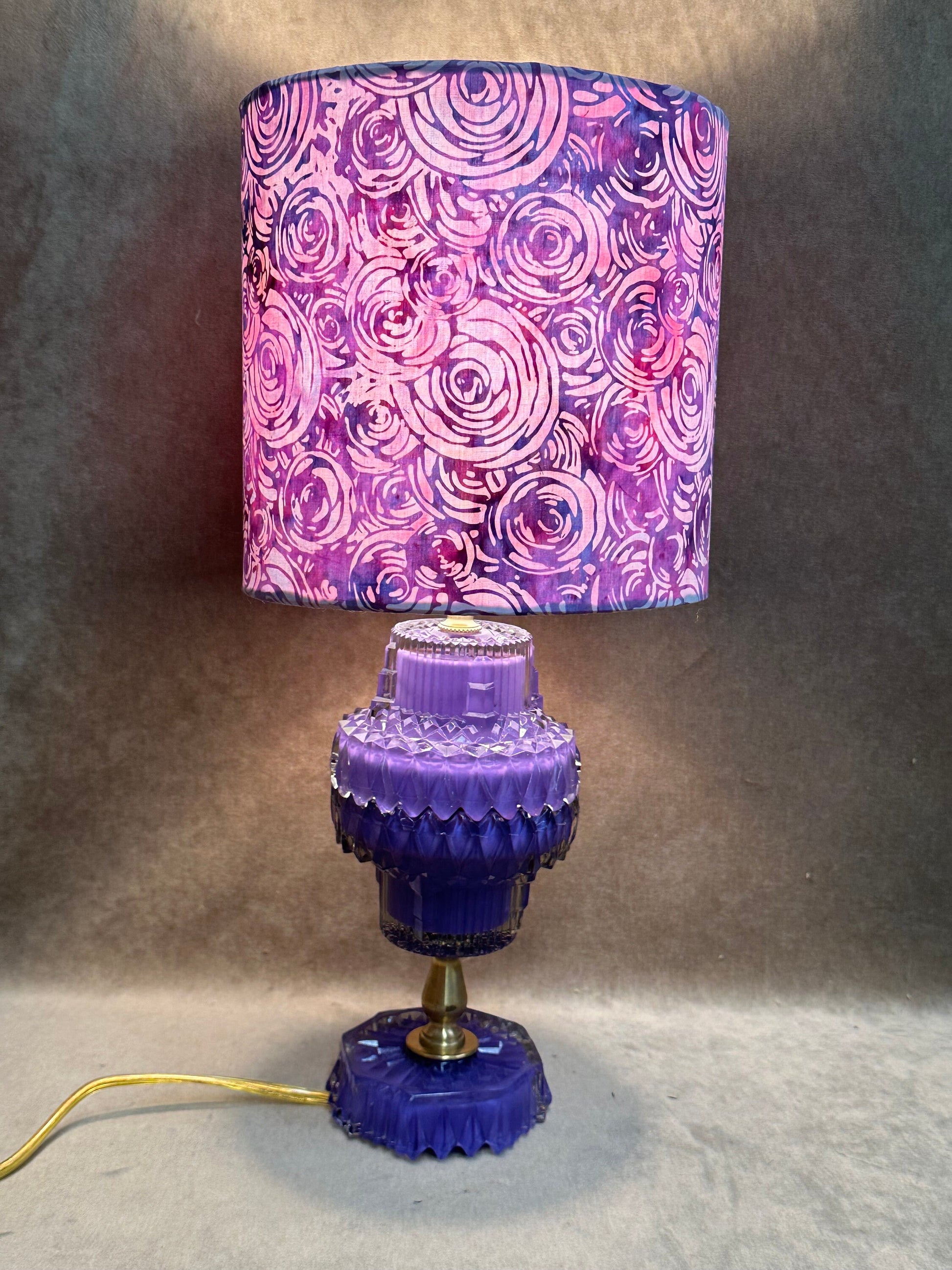 Lavender and Pink Handmade Lamp Shade