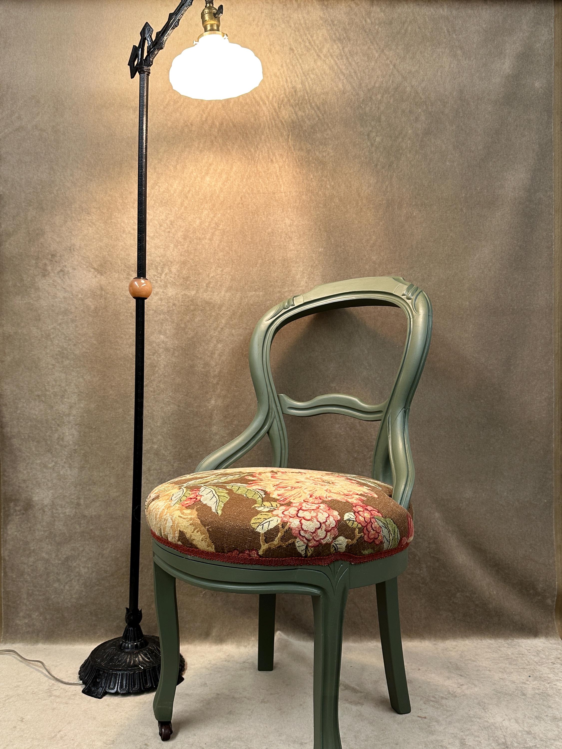 Floral Balloon Back Chair