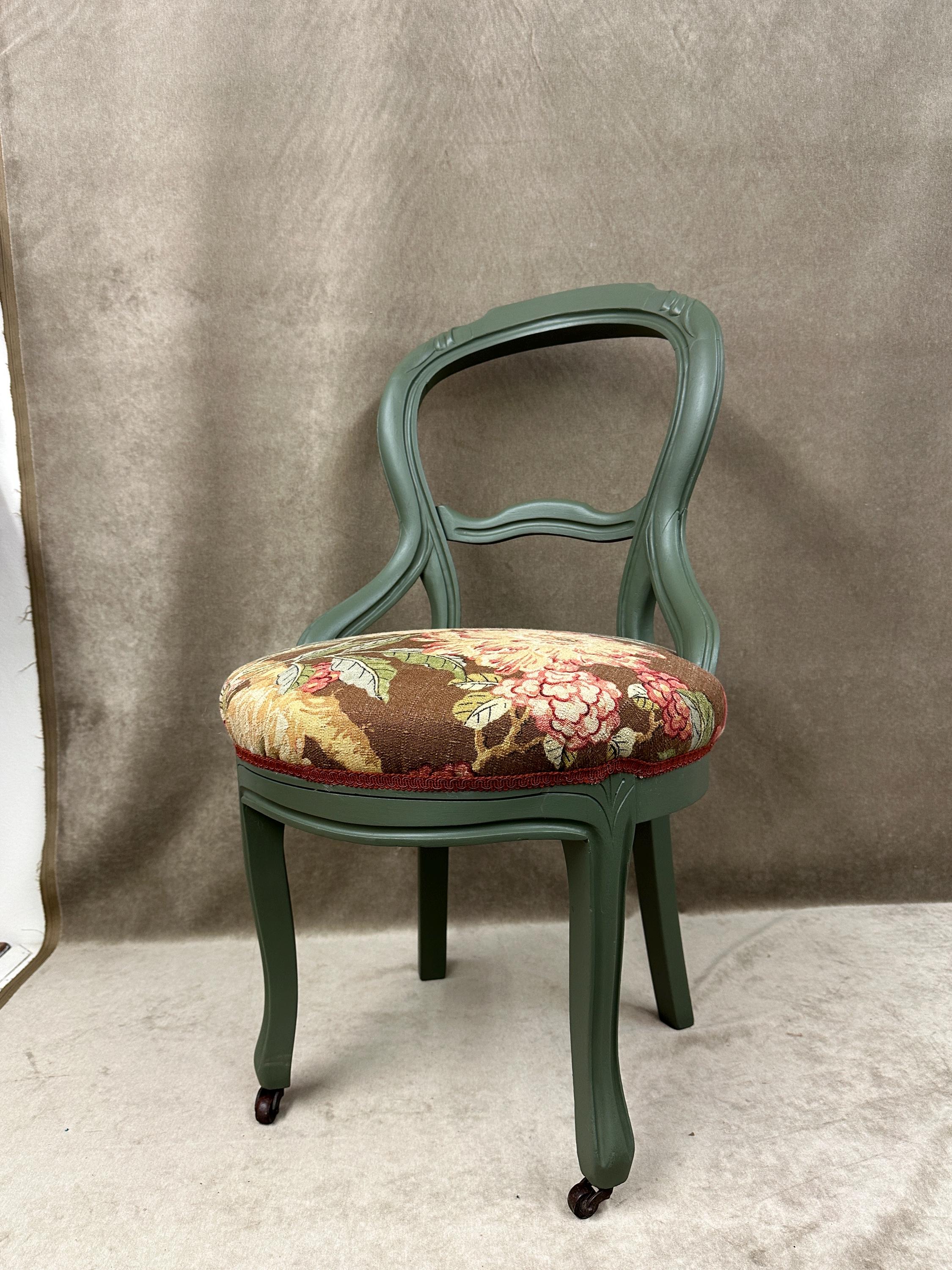 Floral Balloon Back Chair