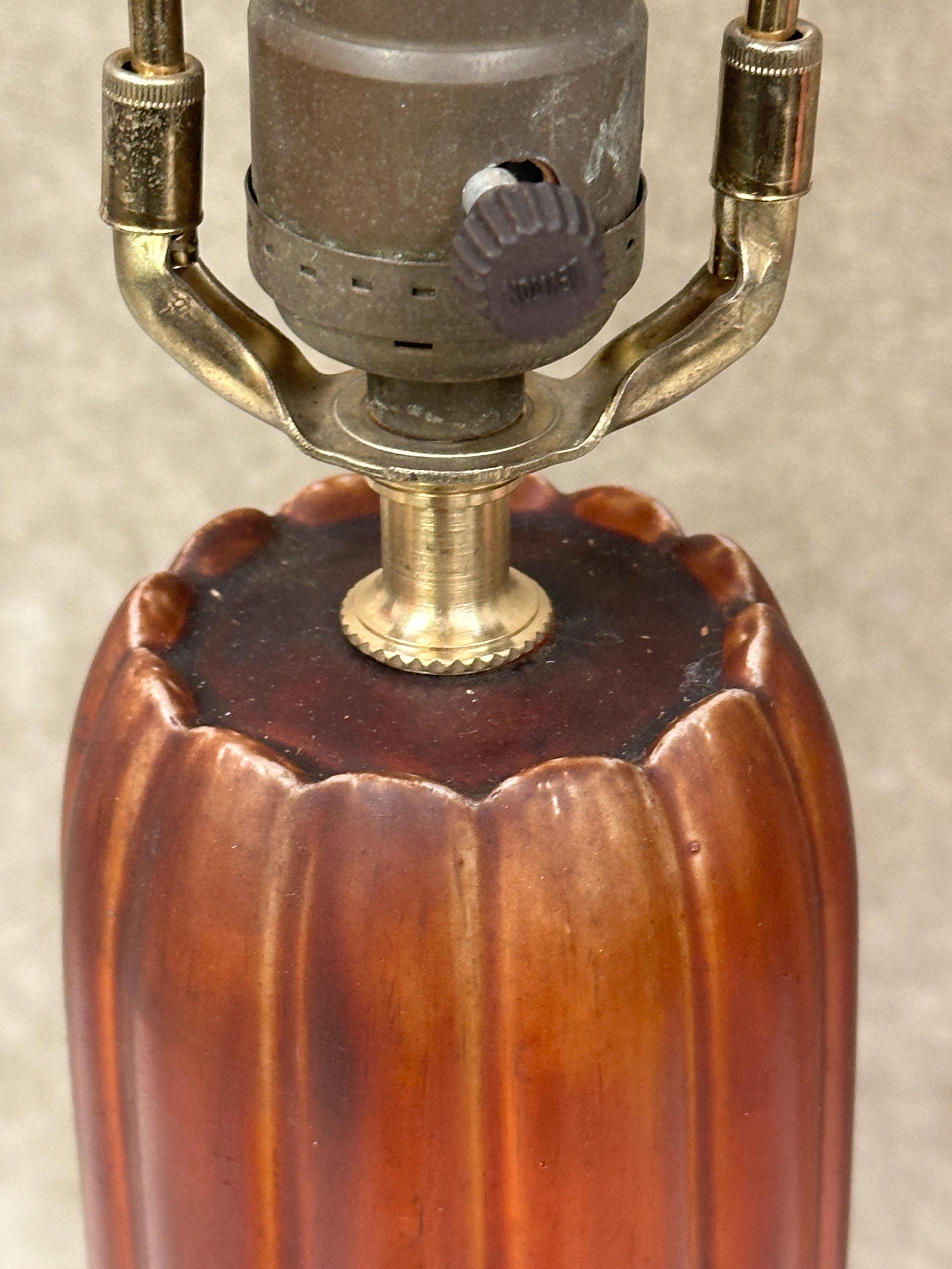 French Ceramic Art Nouveau Lamp