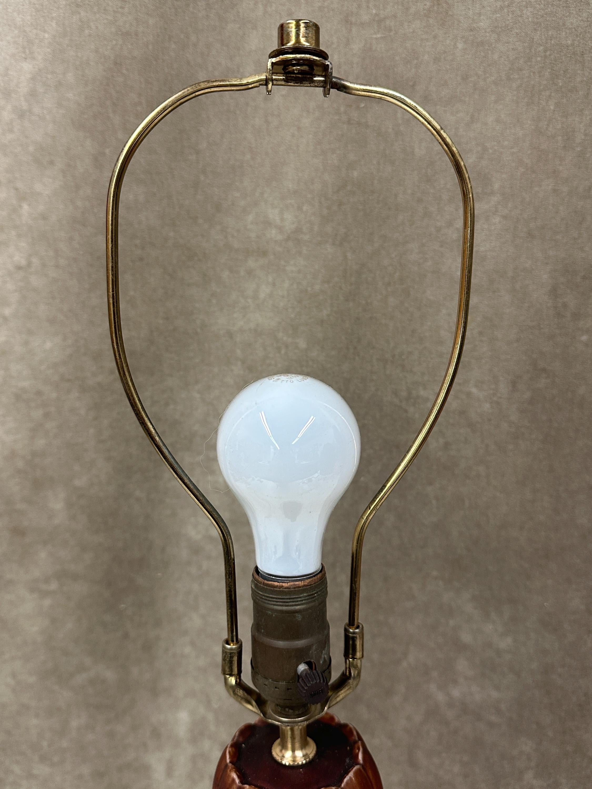 French Ceramic Art Nouveau Lamp