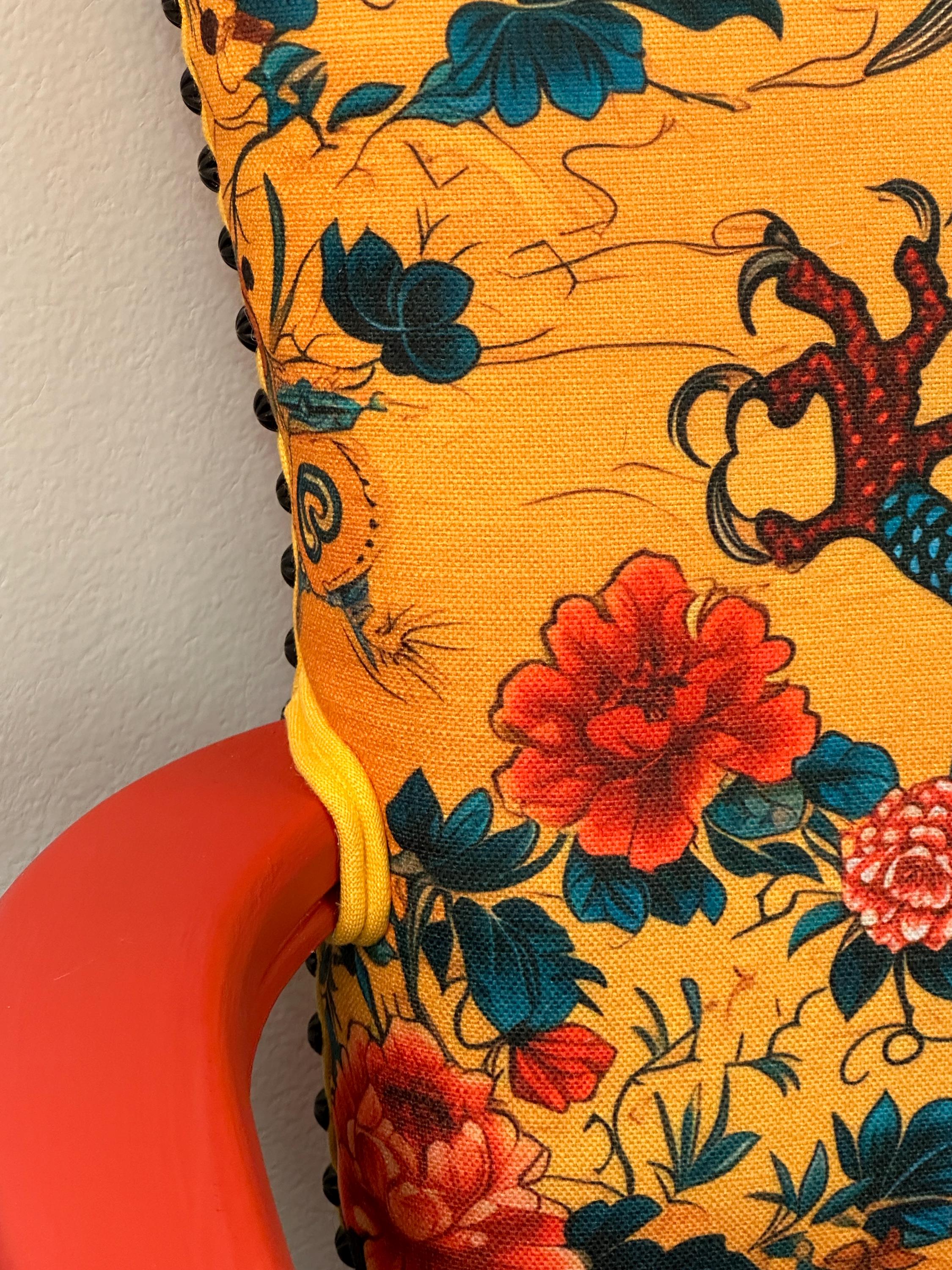 Vintage Dragon and Scales Arm Chair