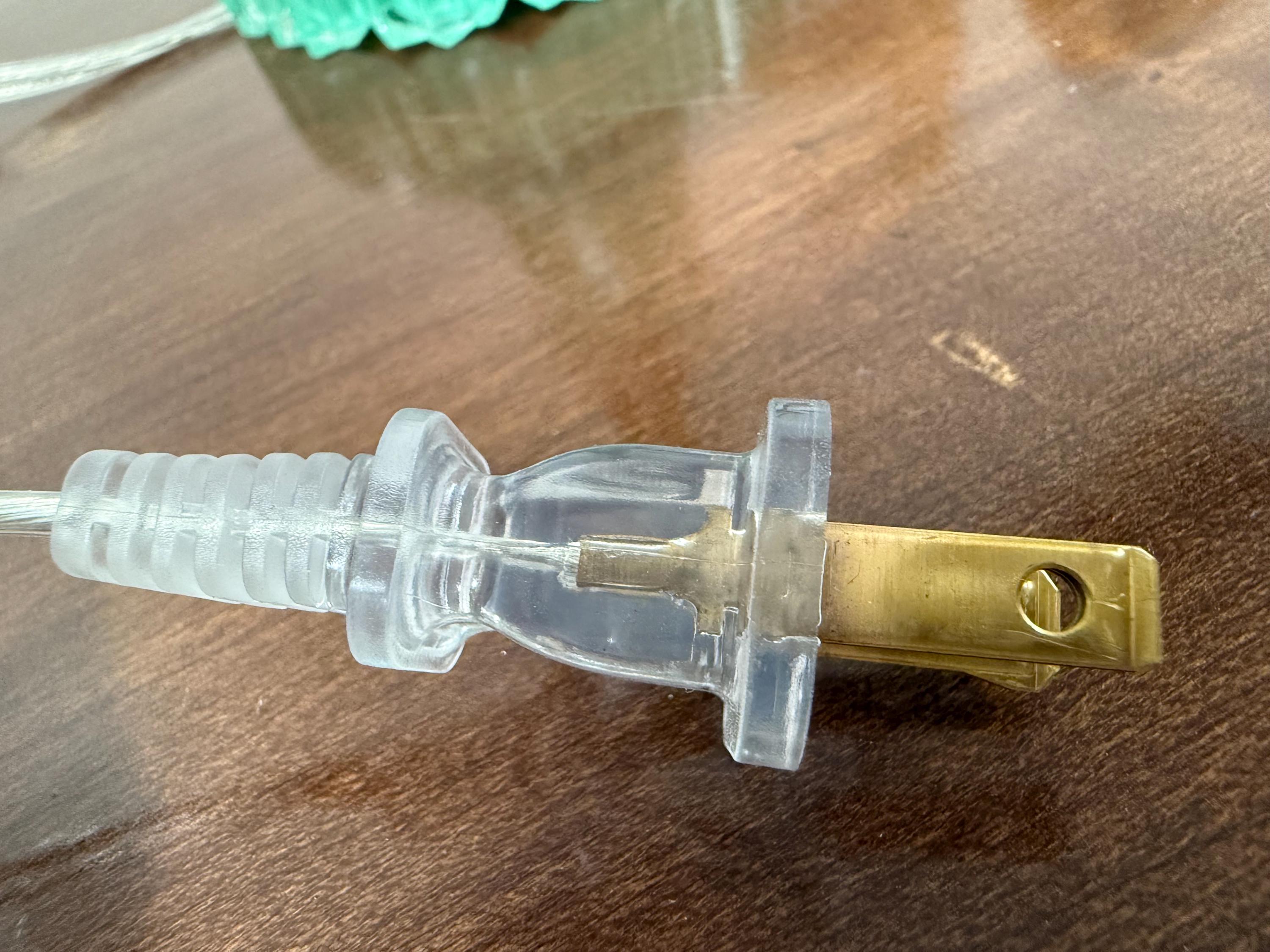 Small Green Painted Glass Lamp