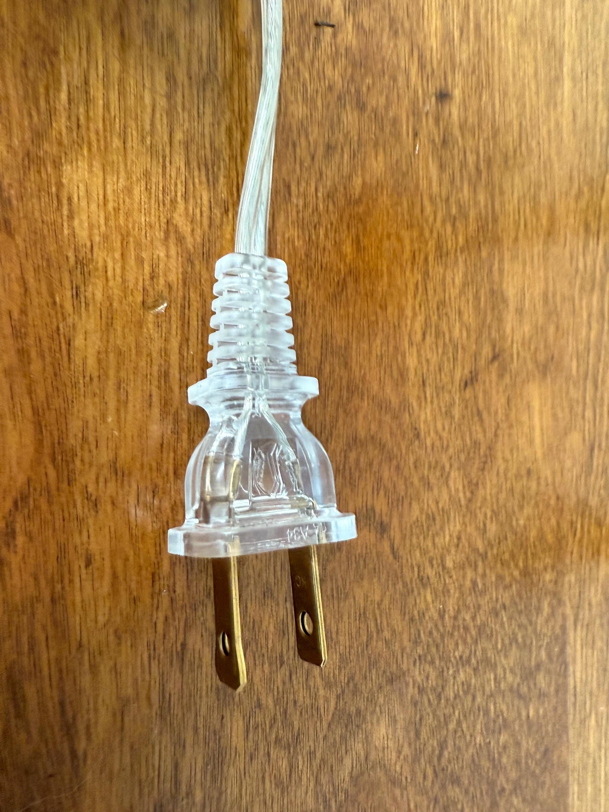 Vintage Ribbed Glass and Brass Lamp