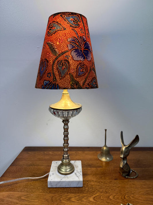 Batik Floral Small Handmade Cone Lampshade