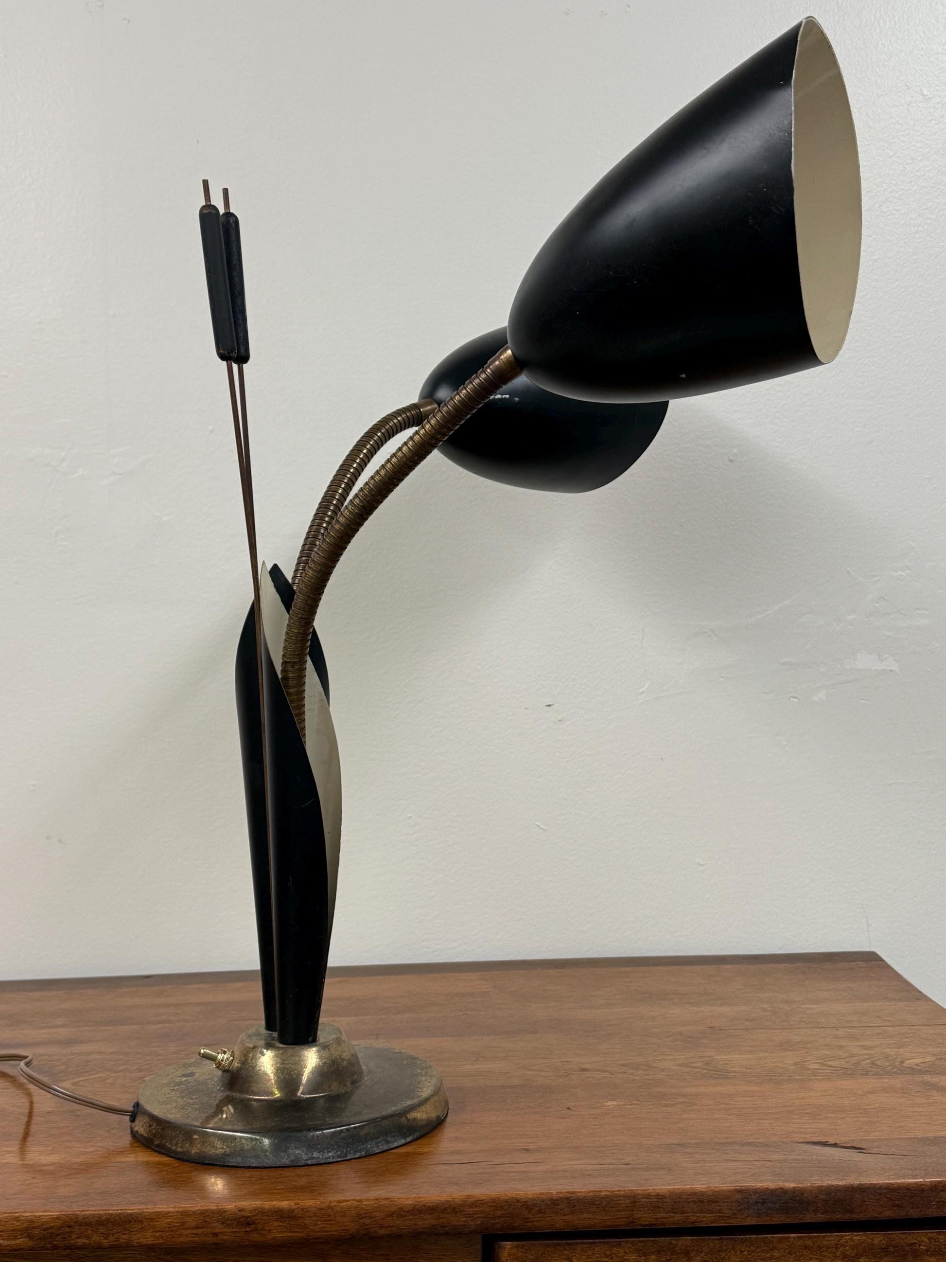 Mid Century Cattail Adjustable Lamp