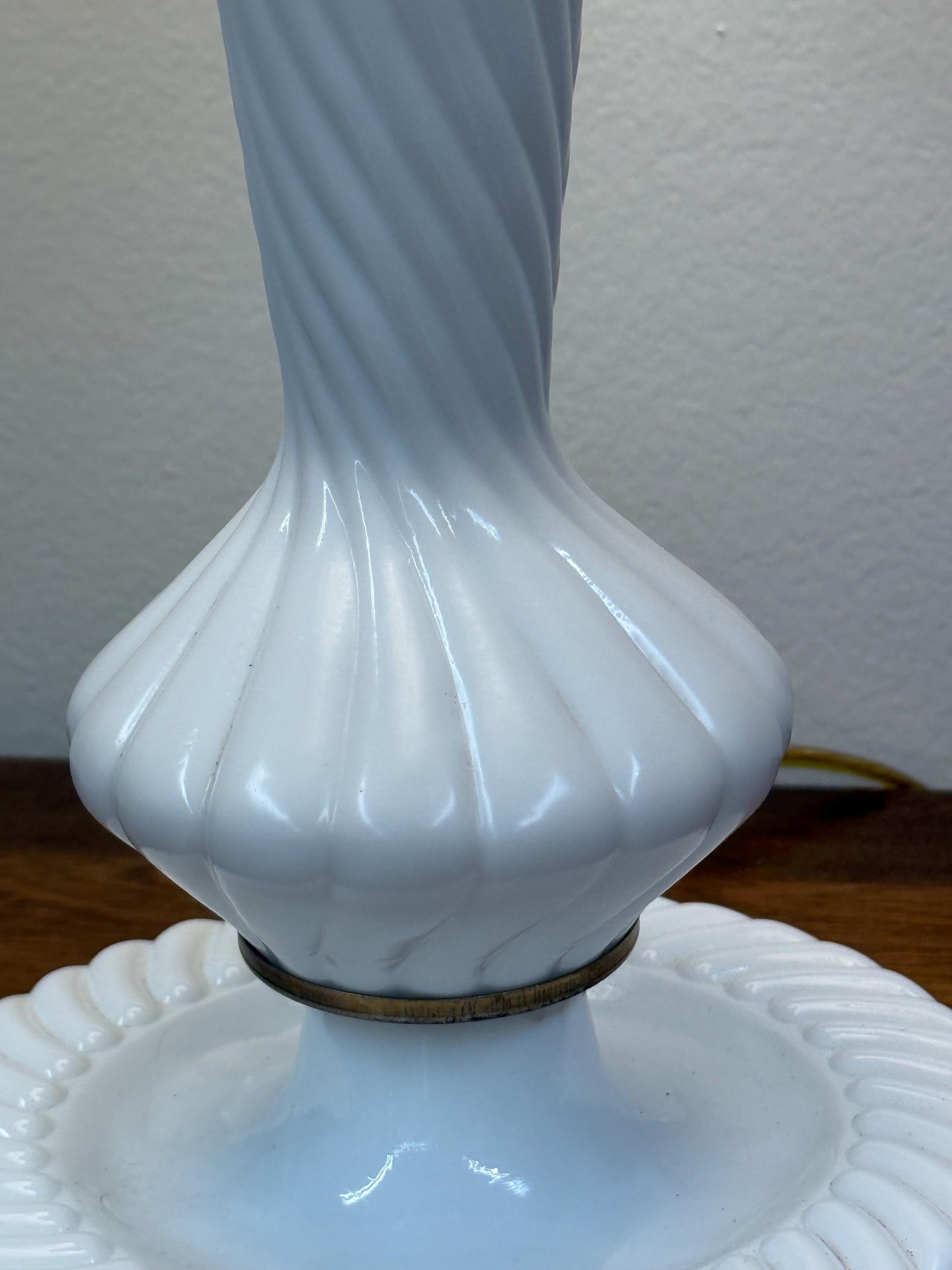 Re-Imagined Vintage Swirl Milkglass Lamp