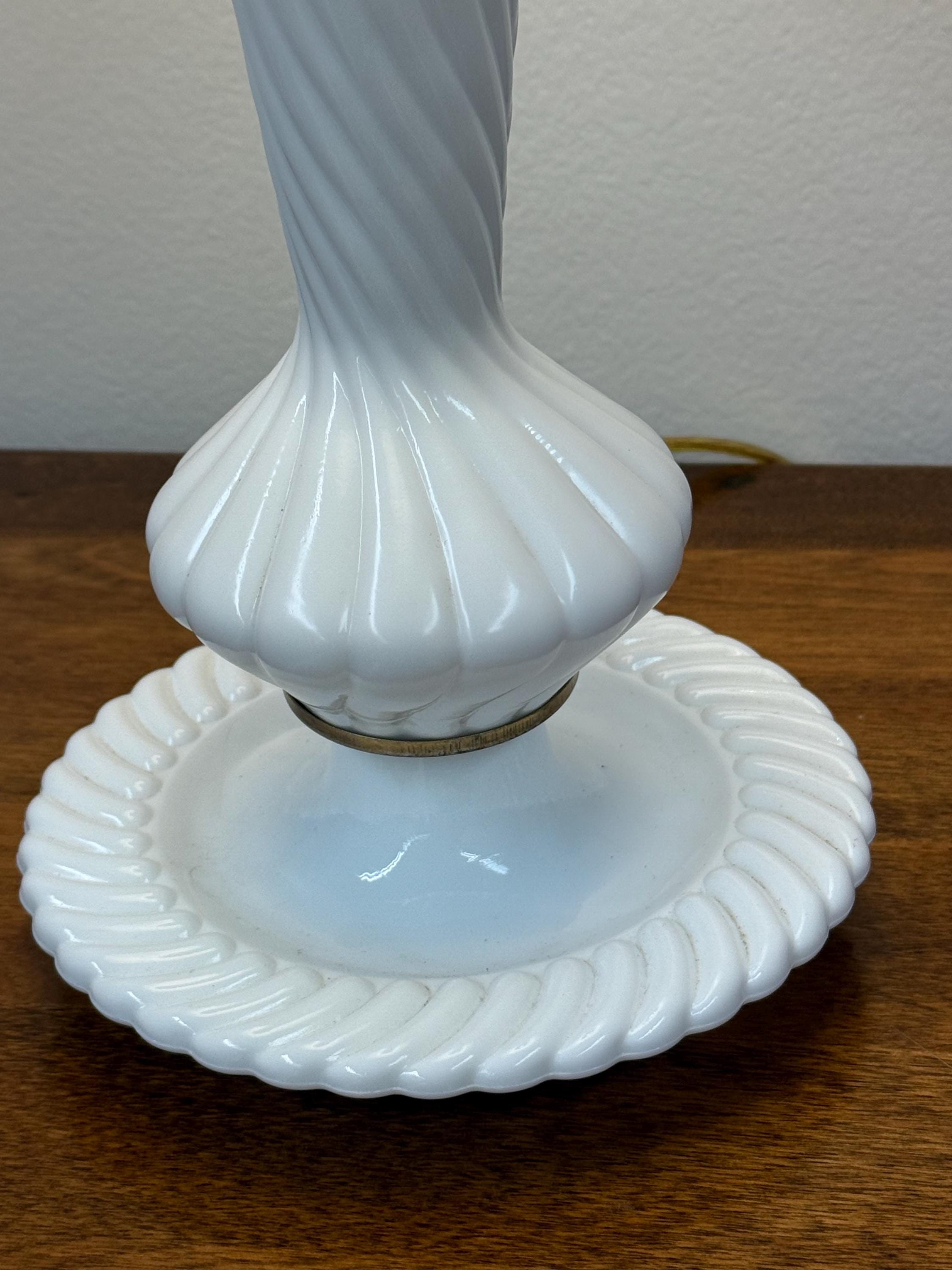 Re-Imagined Vintage Swirl Milkglass Lamp
