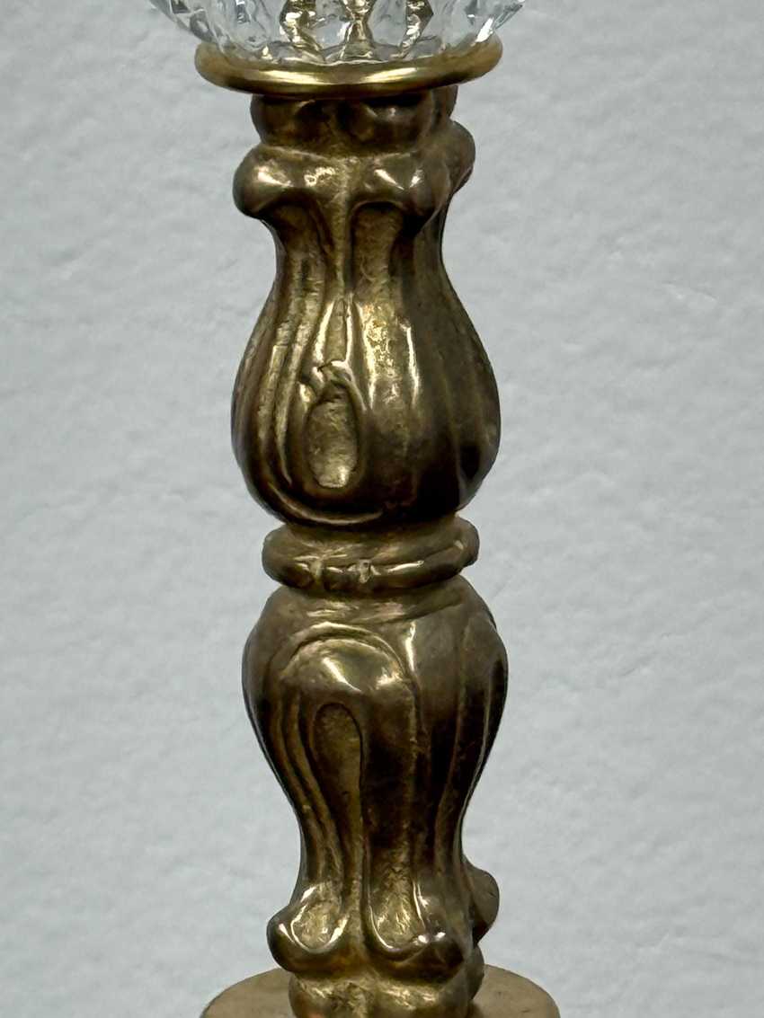 Fancy Brass and Vintage Glass Lamp