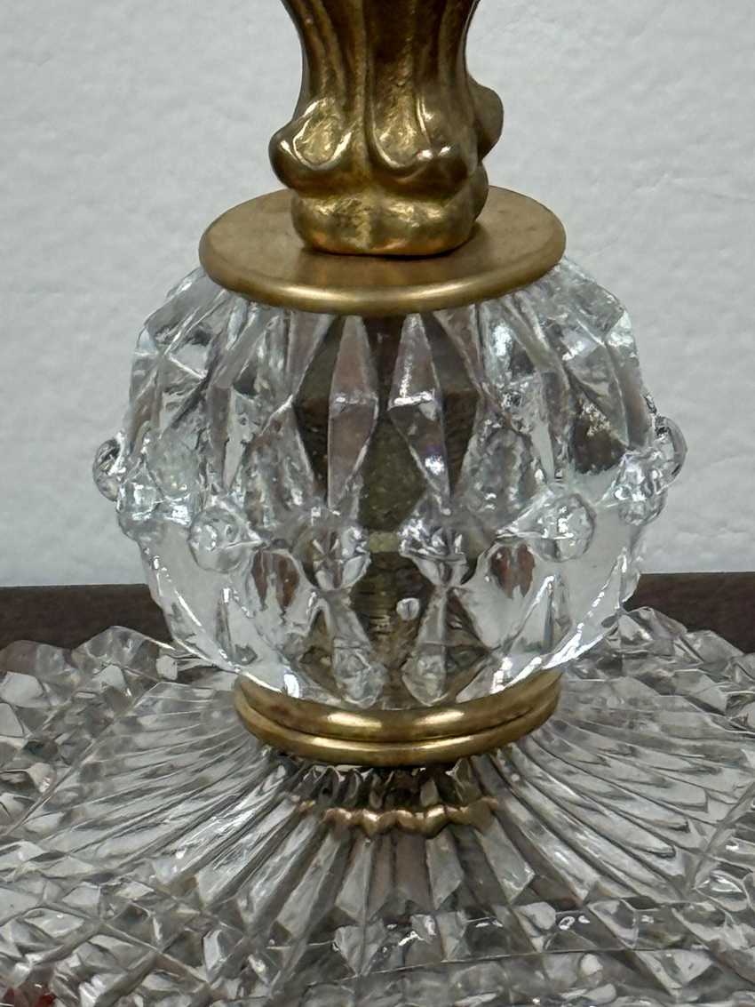 Fancy Brass and Vintage Glass Lamp