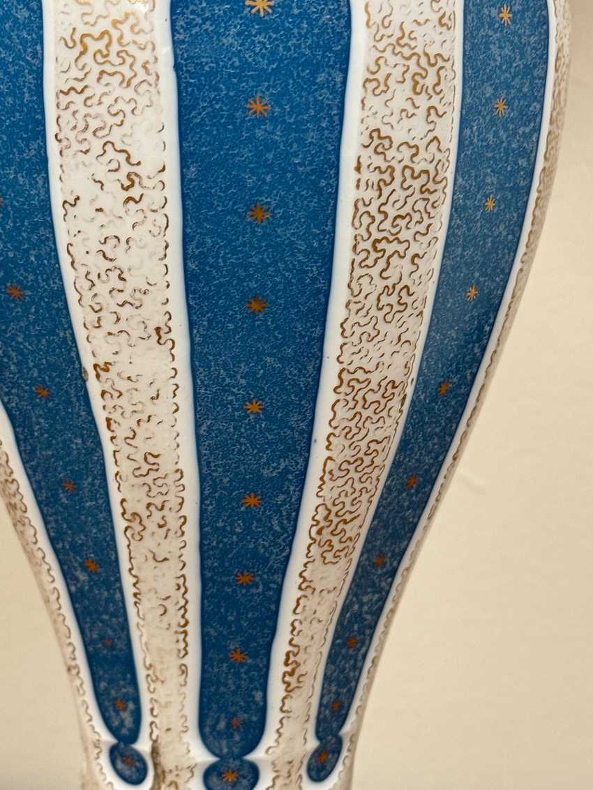 Vintage French Blue Opaline Lamp