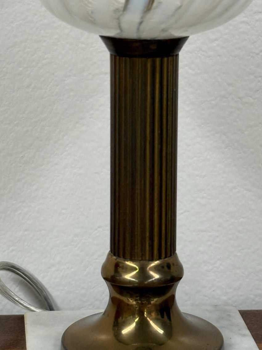 Vintage Fenton Glass White Swirl Glass Lamp