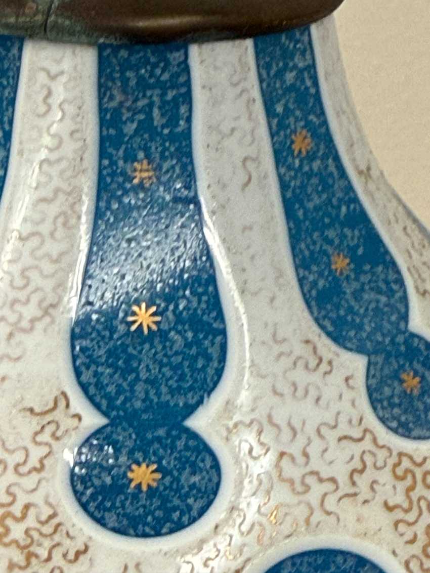 Vintage French Blue Opaline Lamp