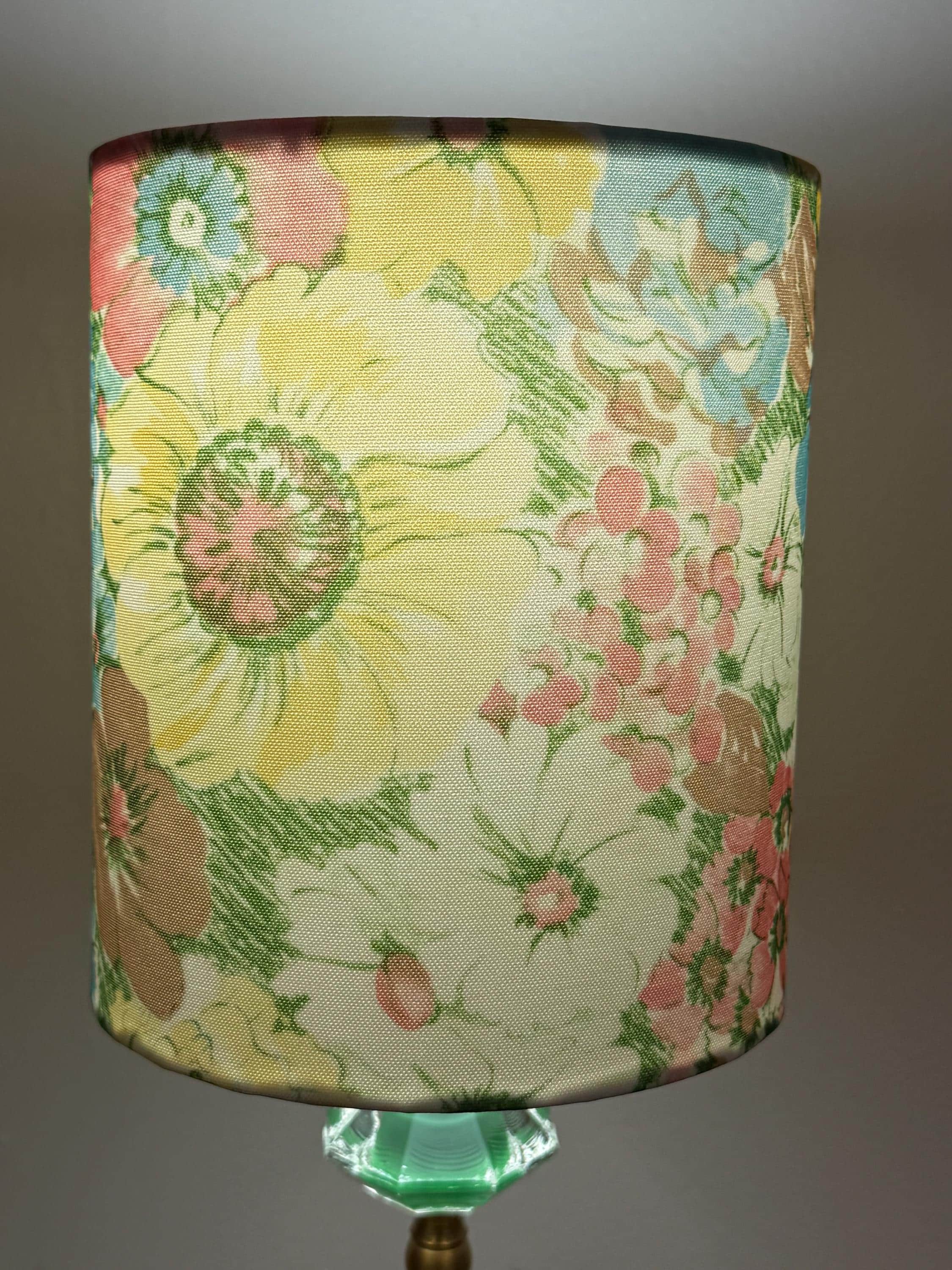 Vintage Floral Print Drum Lampshade - Available in Multiple Sizes