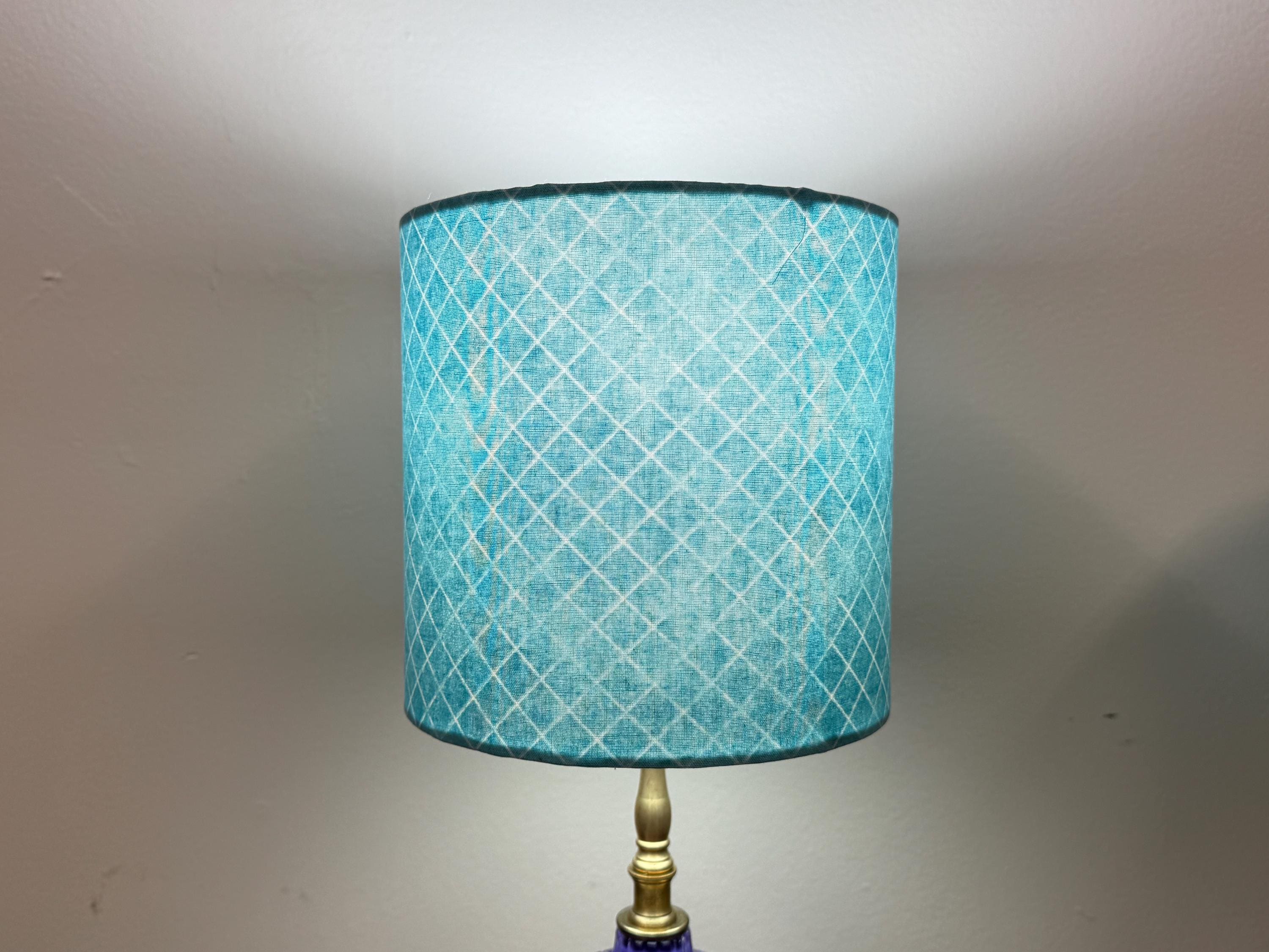 7 Inch Turquoise Drum Shade