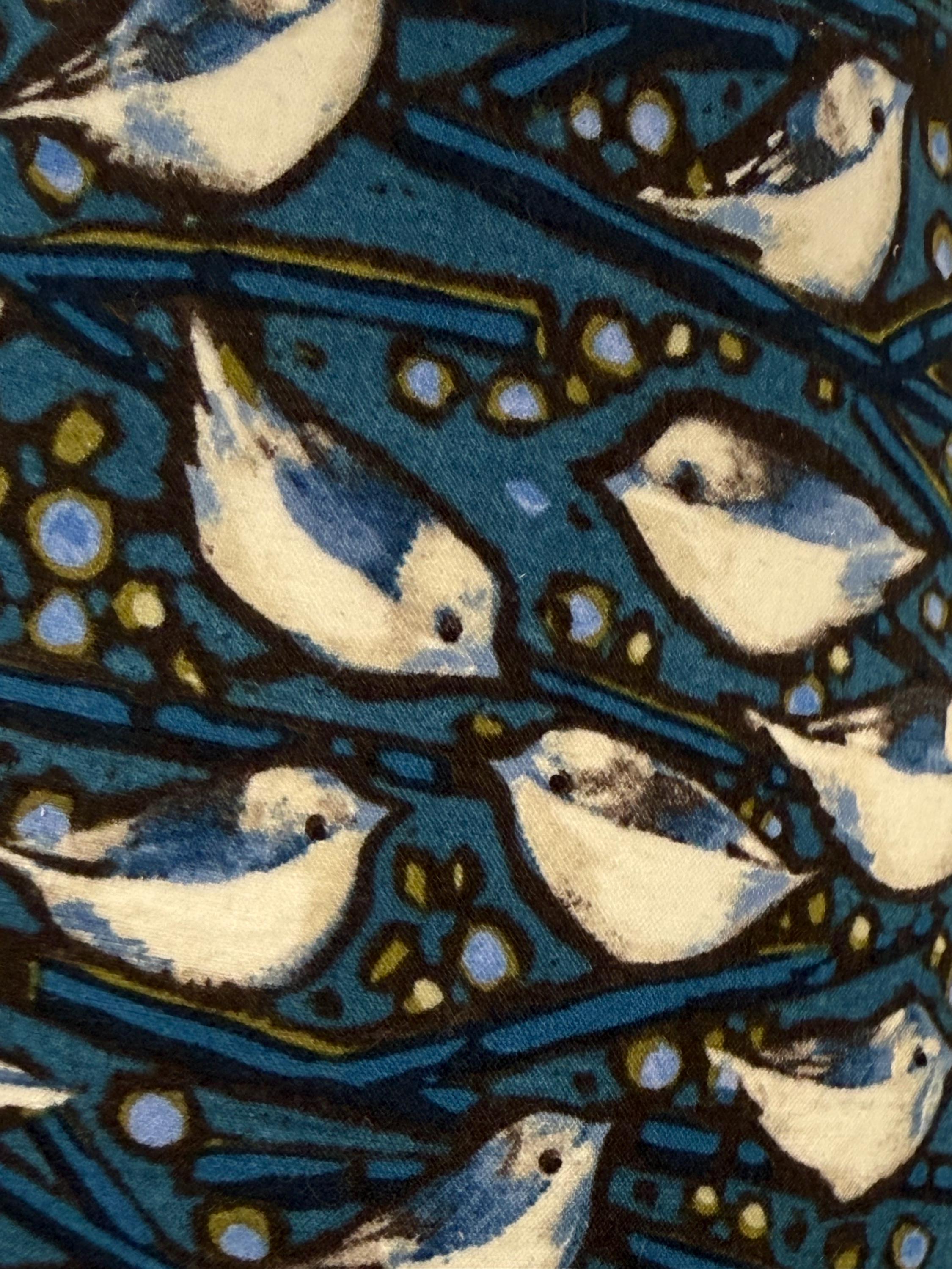 Small 10 Inch Empire Lampshade with Bluebirds