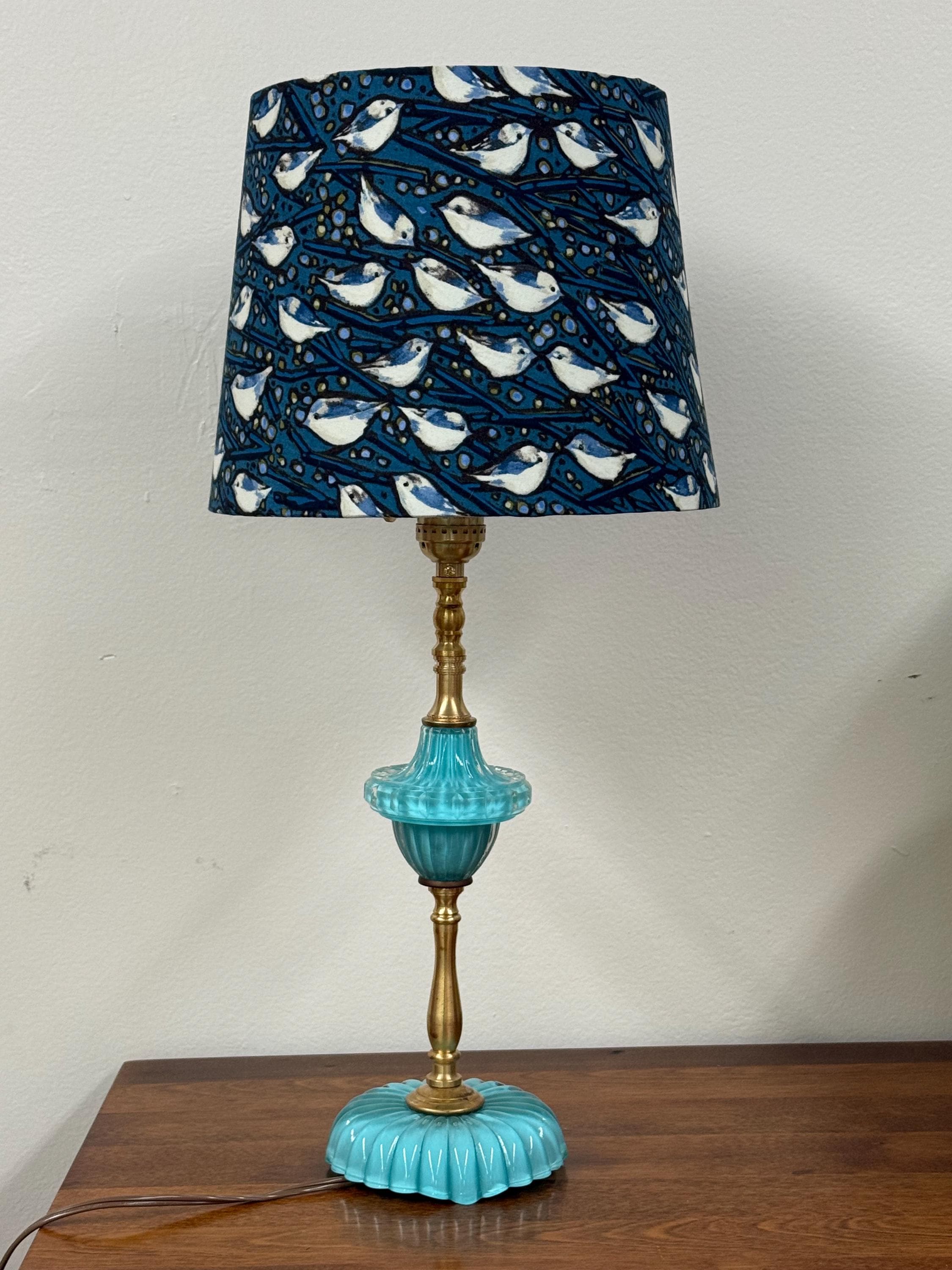 Small 10 Inch Empire Lampshade with Bluebirds