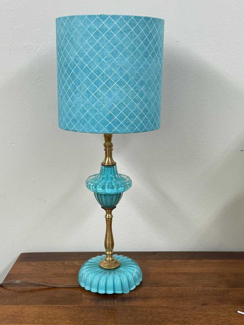 7 Inch Turquoise Drum Shade