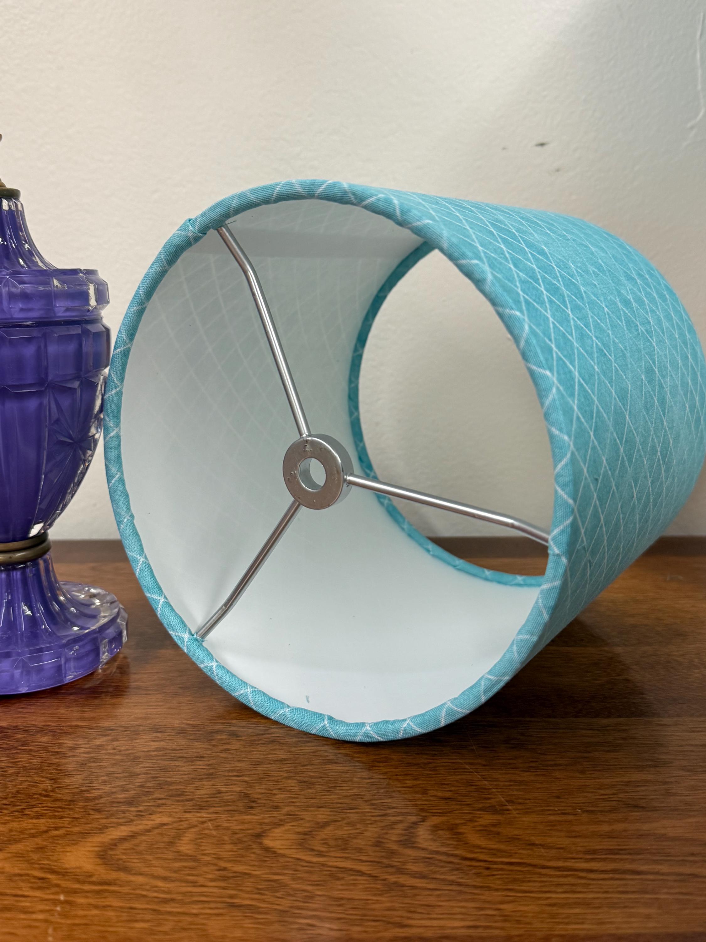 7 Inch Turquoise Drum Shade