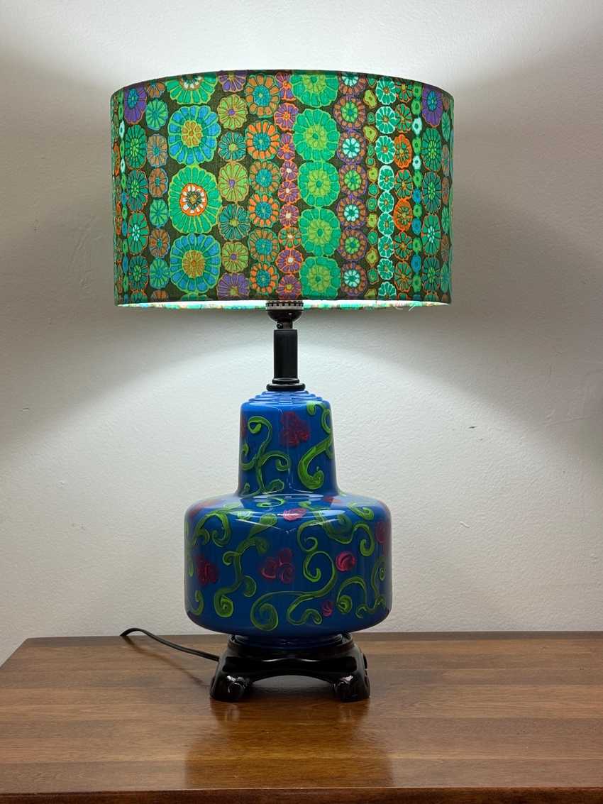 12 Inch Drum Shade Covered with Kaffe Fassett Cotton