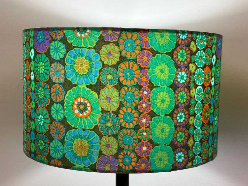 12 Inch Drum Shade Covered with Kaffe Fassett Cotton