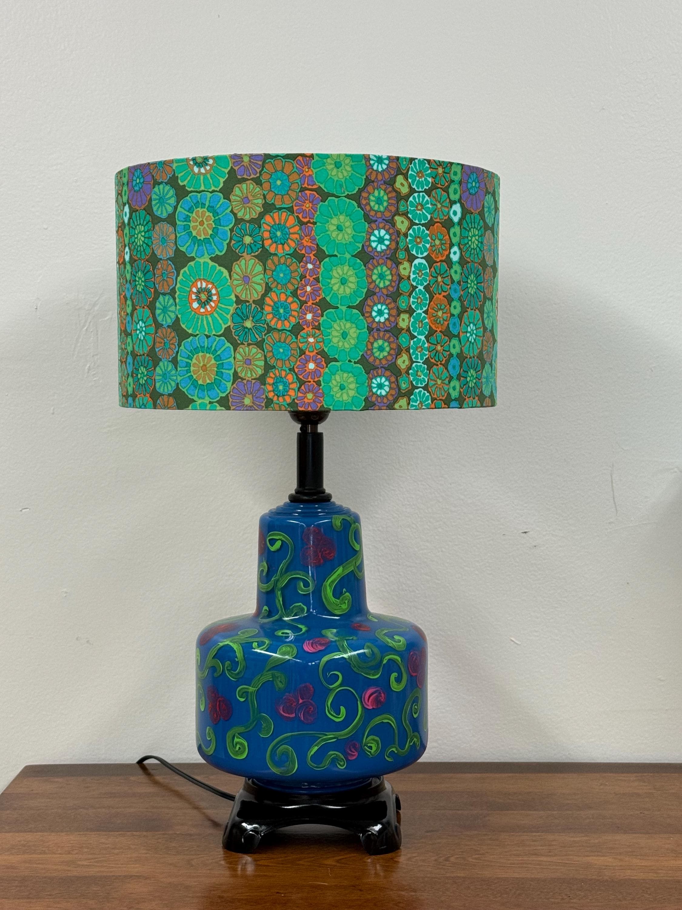 12 Inch Drum Shade Covered with Kaffe Fassett Cotton