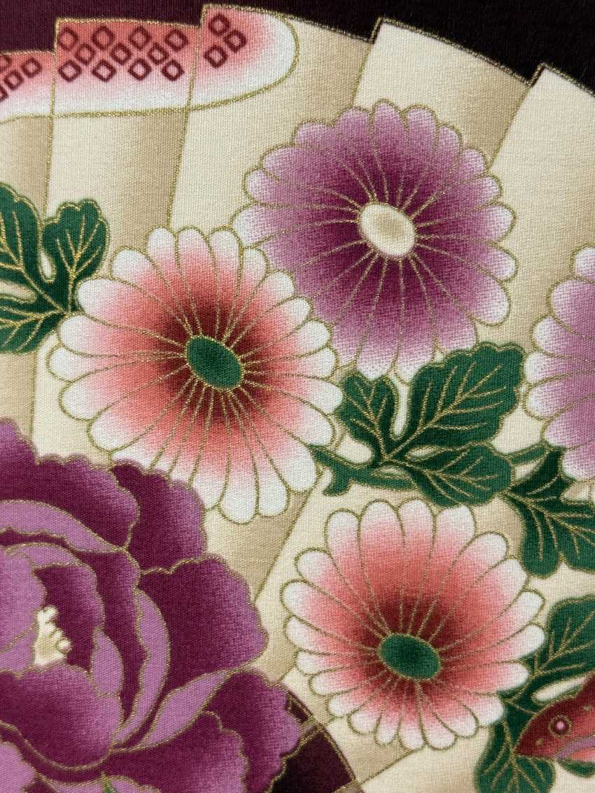 Extra Large Empire Lampshade, Butterflies and Fans Cotton