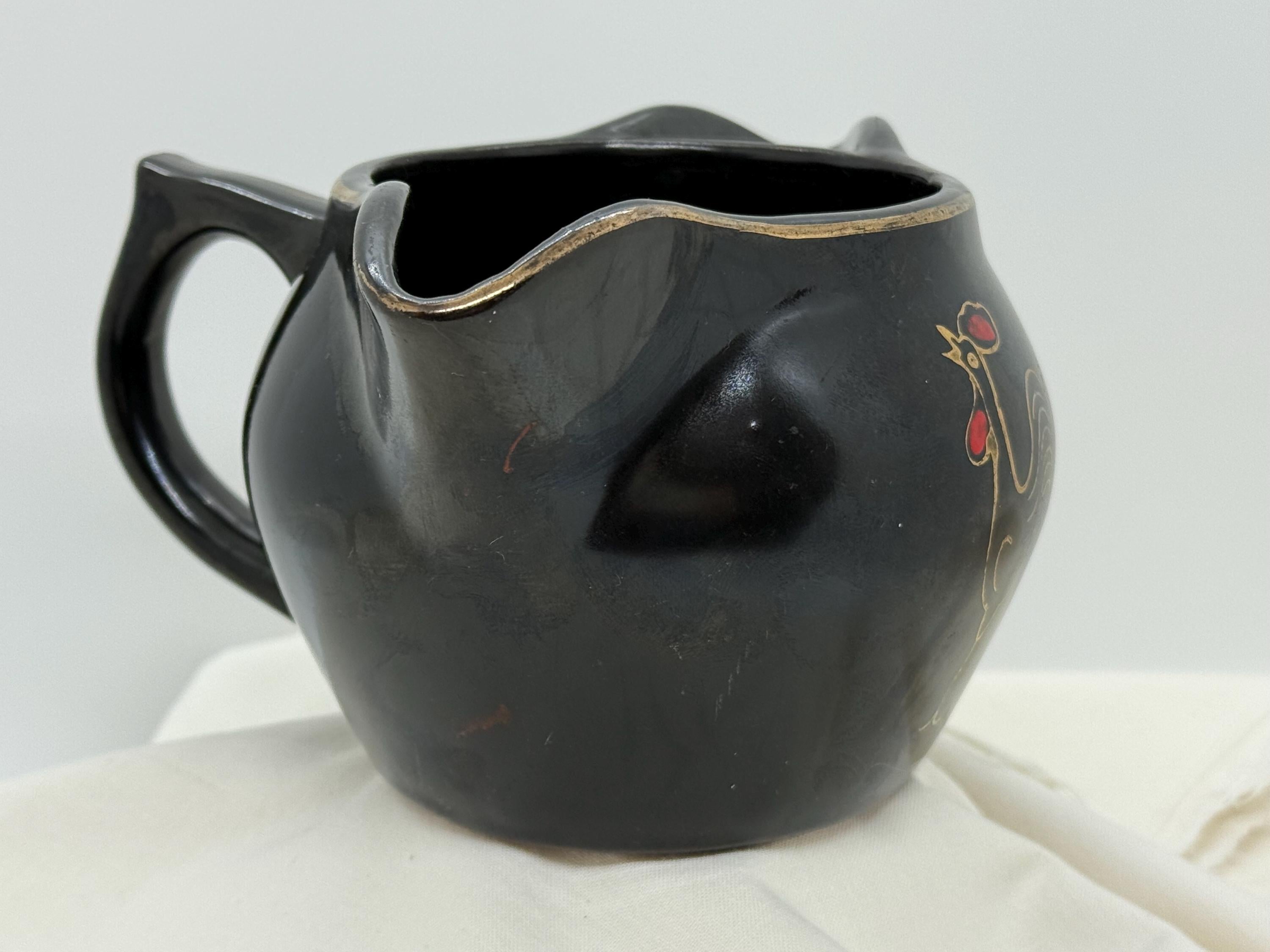 Vintage Japanese Redware Gravy Boat