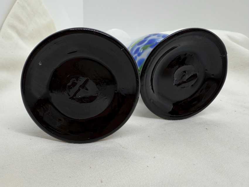 Pair of Art Glass Vases, Made in Japan