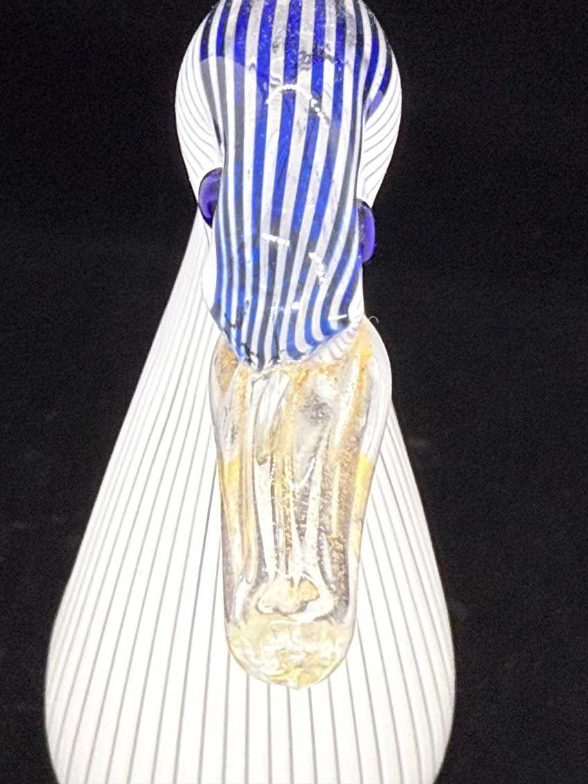Handmade Murano Glass Duck, Italian Vibrant Glass Duck Figurine, Collectible Colorful Murano Duck Statue