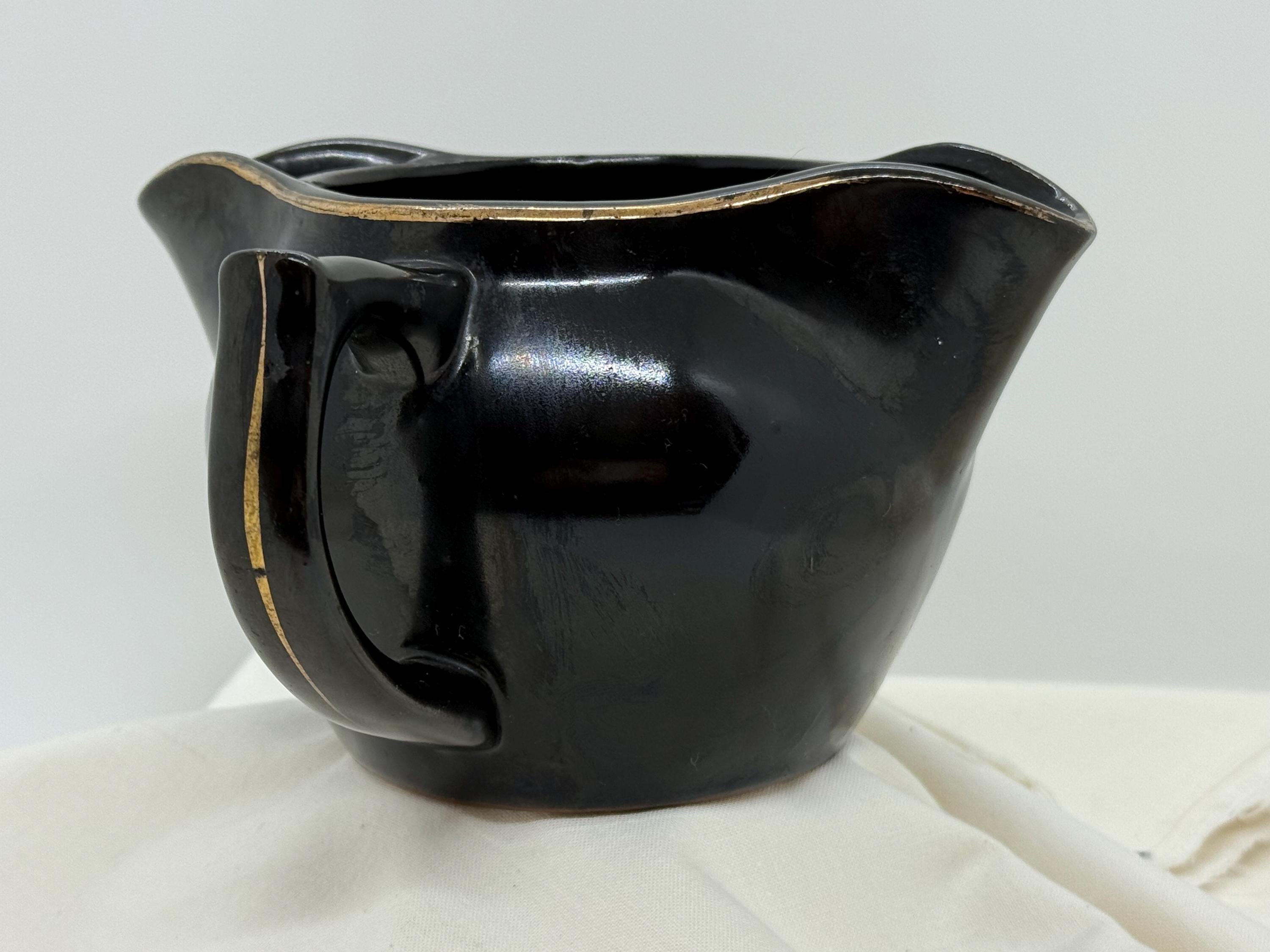 Vintage Japanese Redware Gravy Boat