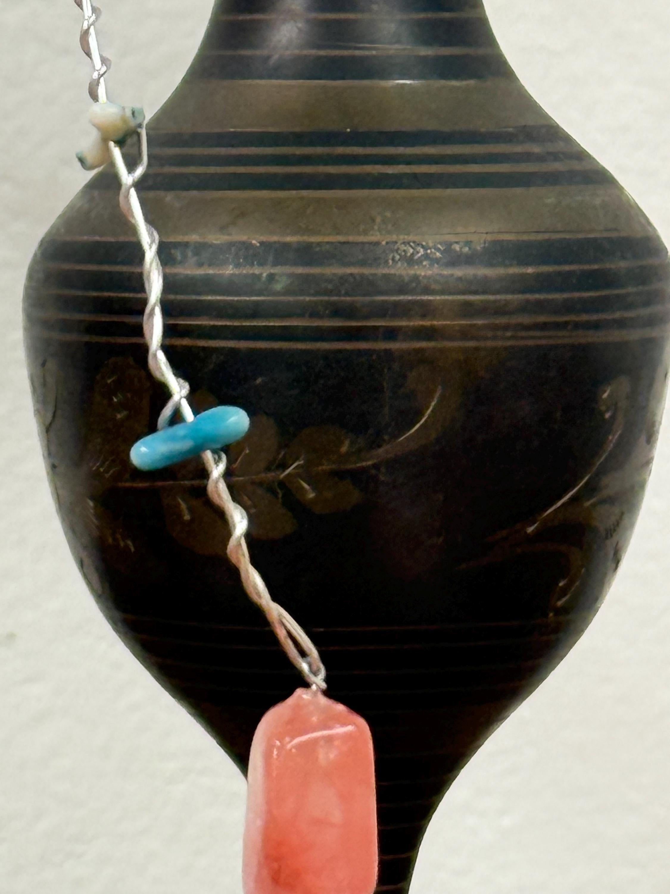 Button Flower and Semi-Precious Stone Bouquet