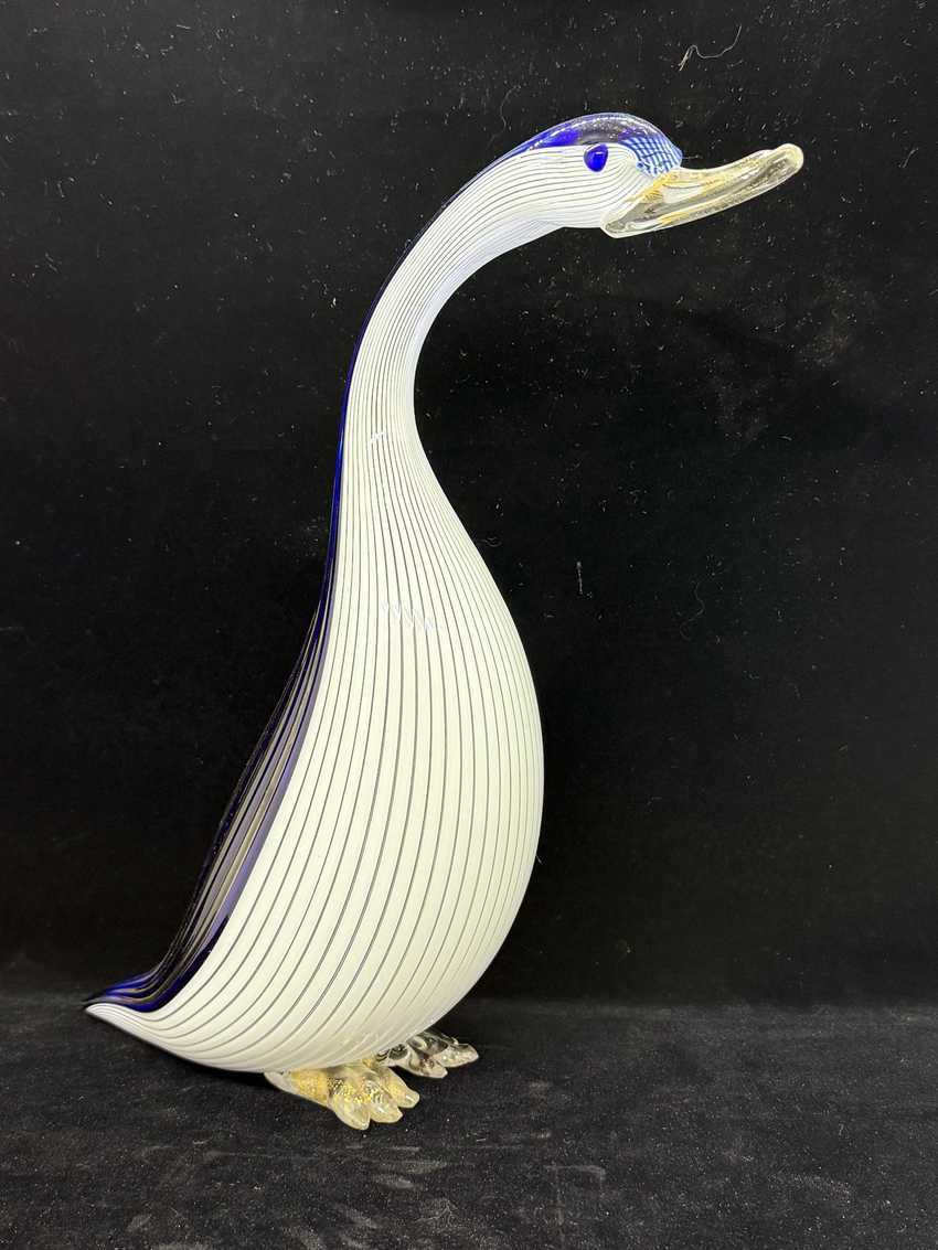 Handmade Murano Glass Duck, Italian Vibrant Glass Duck Figurine, Collectible Colorful Murano Duck Statue