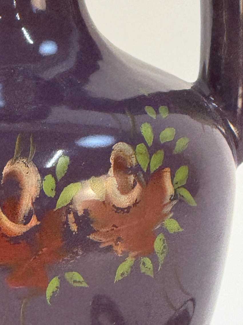 Small Hand Painted Purple Jug Lamp
