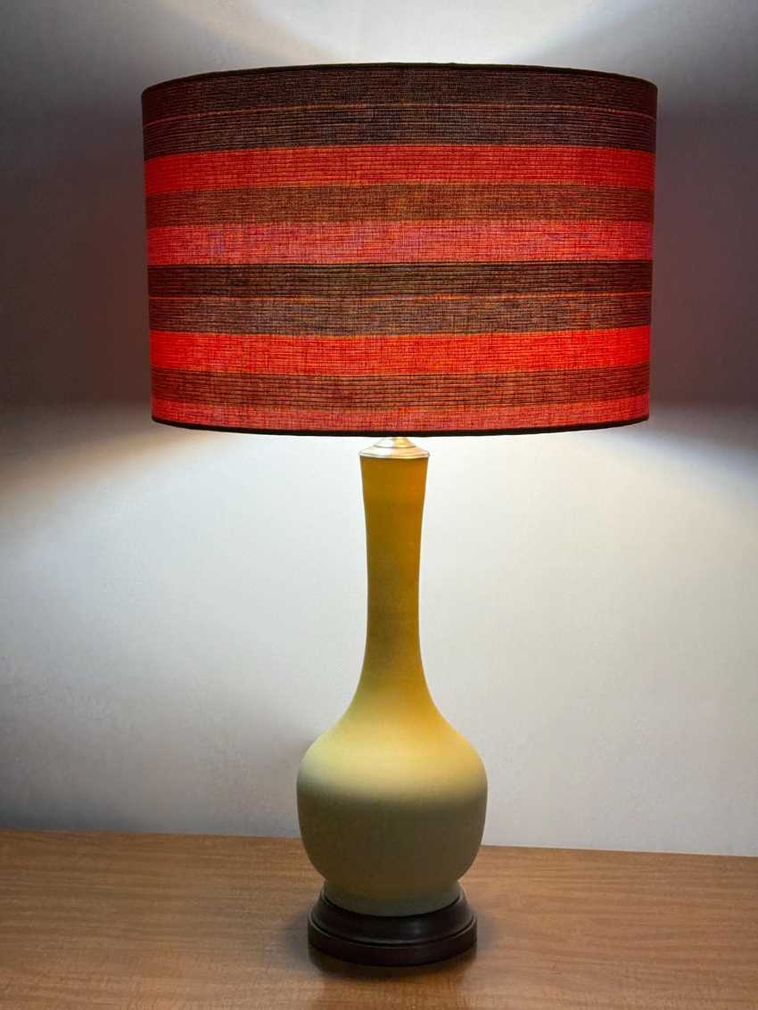 Horizontal Striped Jewel Tone Drum Lampshade, Available in 6, 8, 10, 12, 14, 16 and 18 inch Sizes