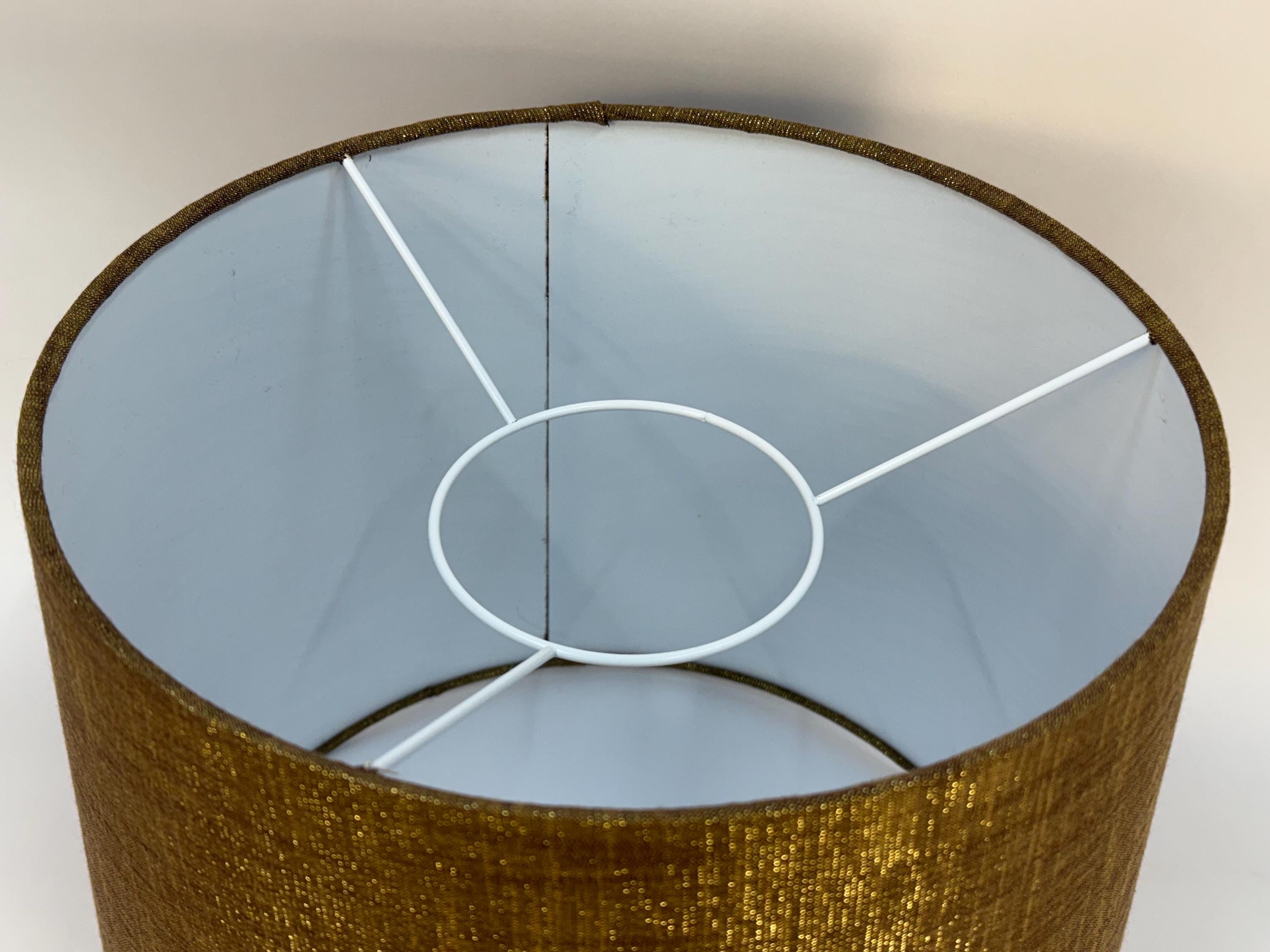 Large 14” Inch Empire Lampshade, Covered in Bronze Metallic