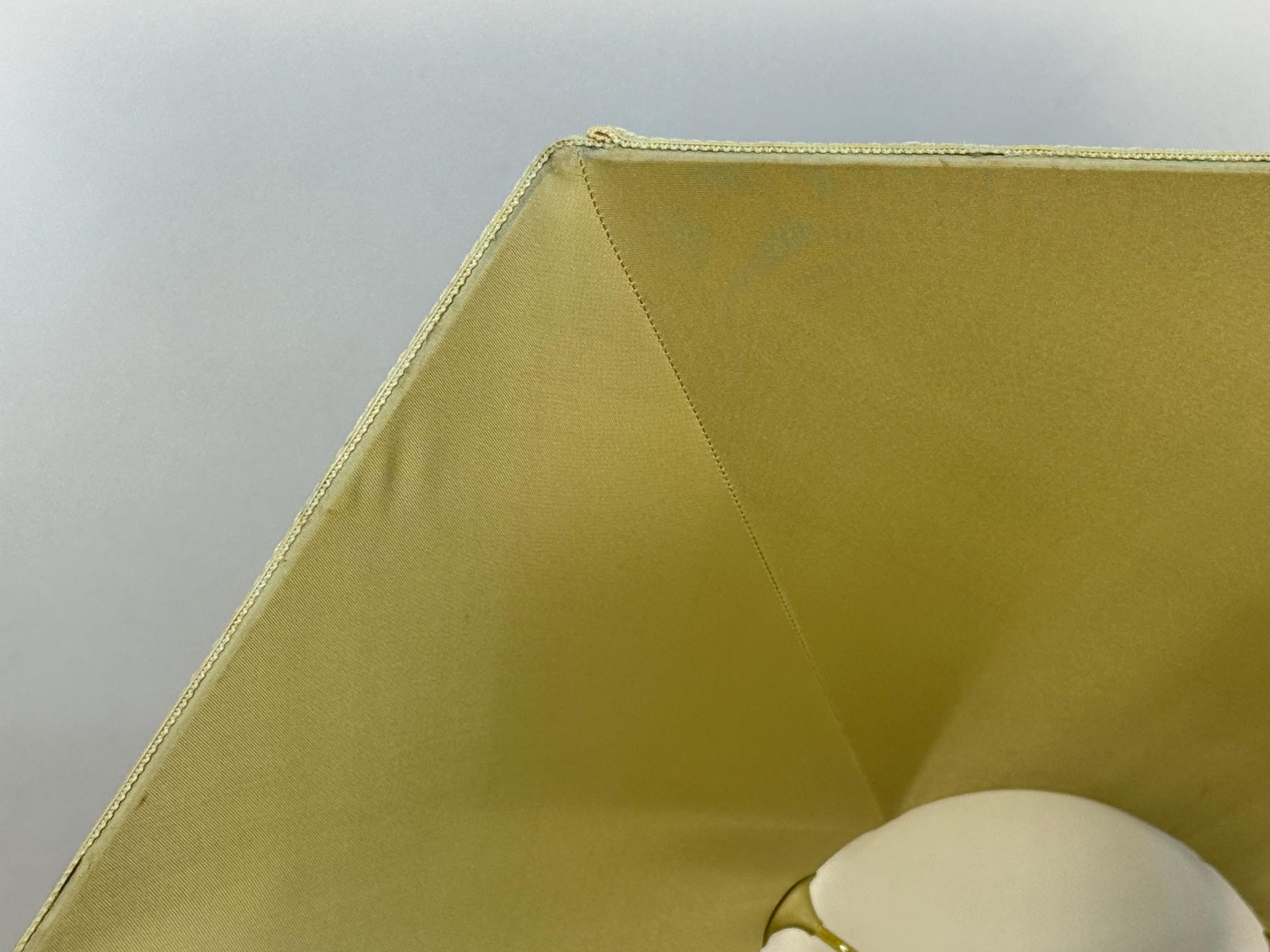 Vintage Chocolate Brown and Gold 16” Hexagon Lampshade