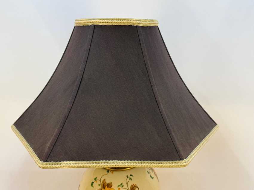 Vintage Chocolate Brown and Gold 16” Hexagon Lampshade