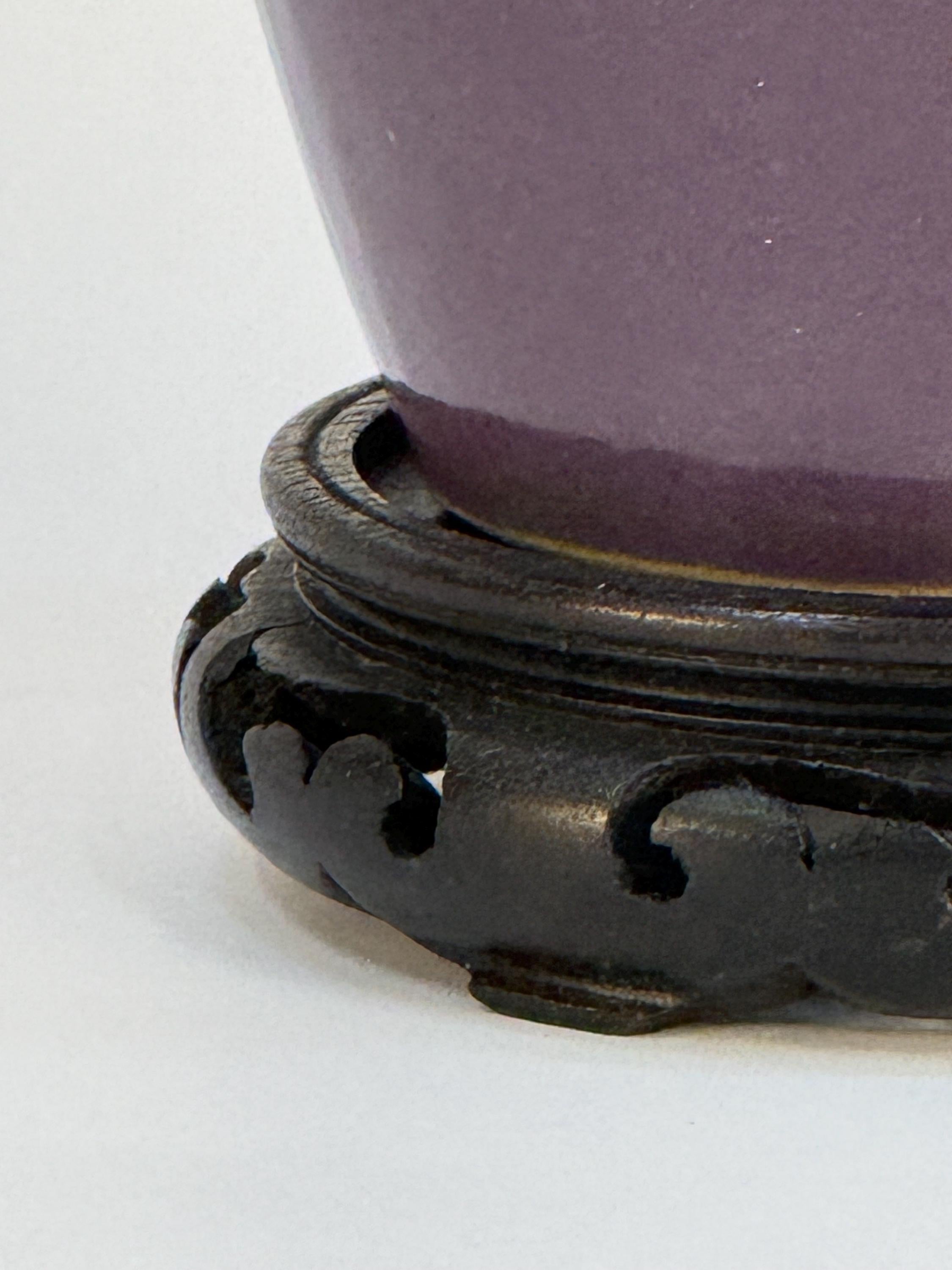 Small Hand Painted Purple Jug Lamp