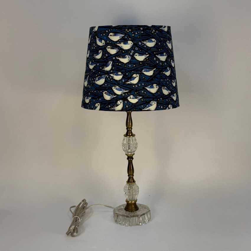 Crystal and Brass Upcycled Lamp