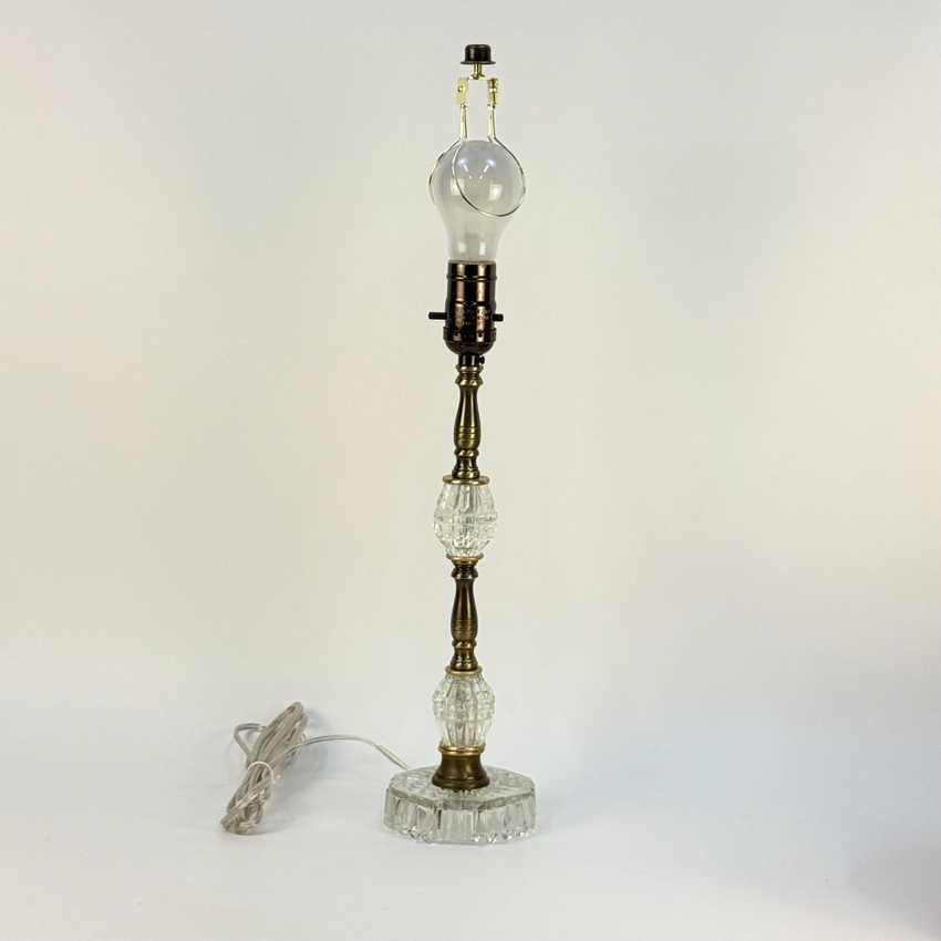 Crystal and Brass Upcycled Lamp