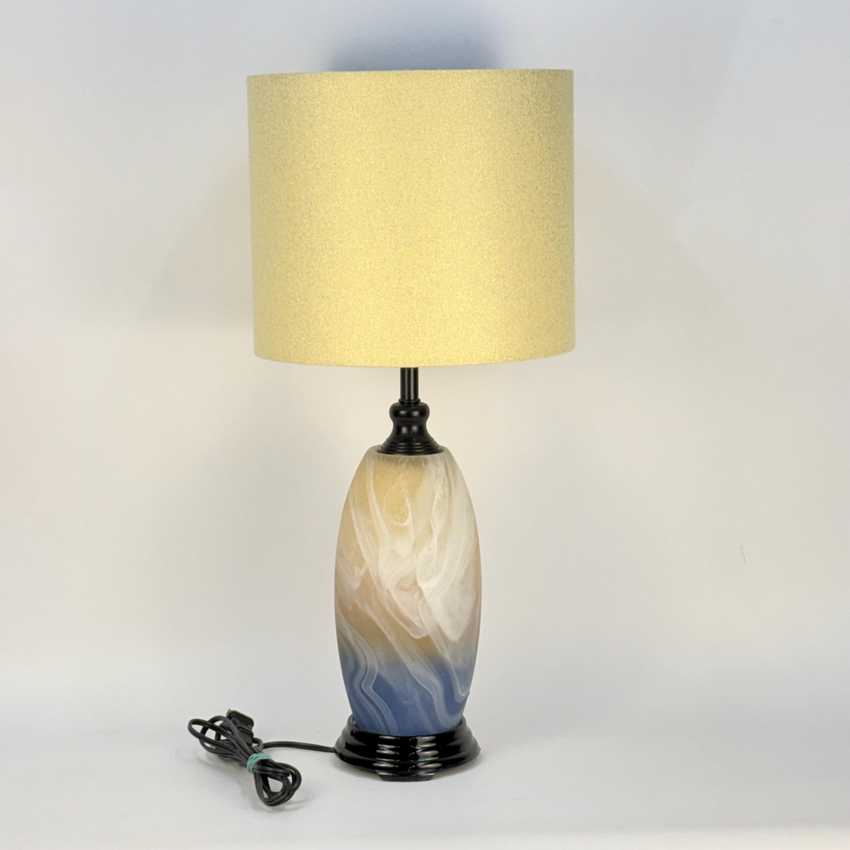 Handmade Art Glass Vase Lamp | Boho Statement Table Lamp | Housewarming Glass Vase Lamp