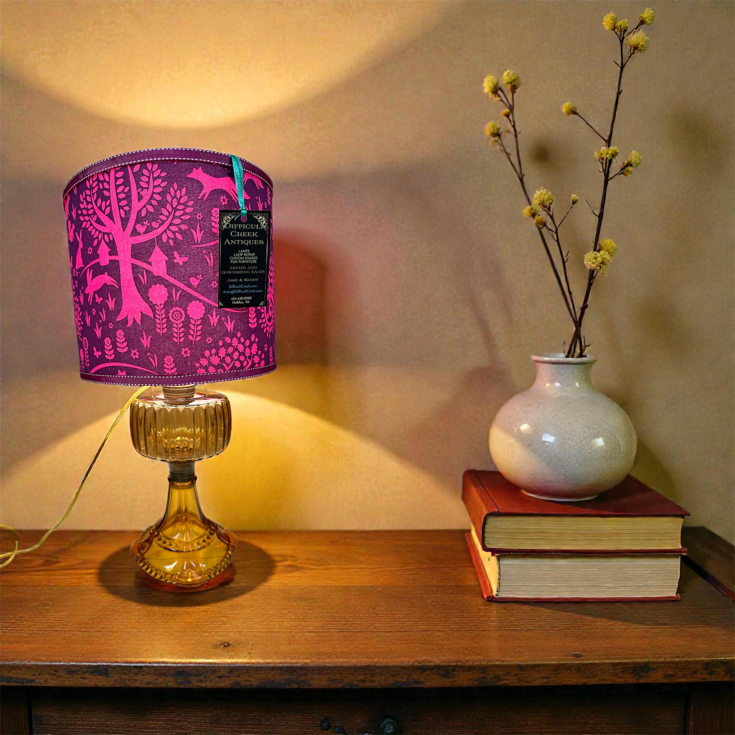 Amber Electrified Oil Lamp