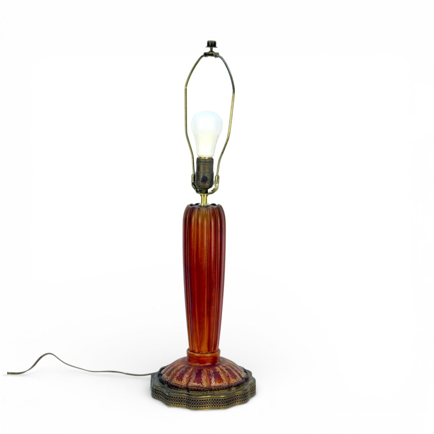 French Ceramic Art Nouveau Lamp
