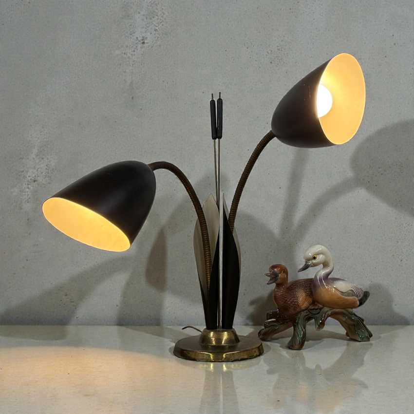Mid Century Cattail Adjustable Lamp