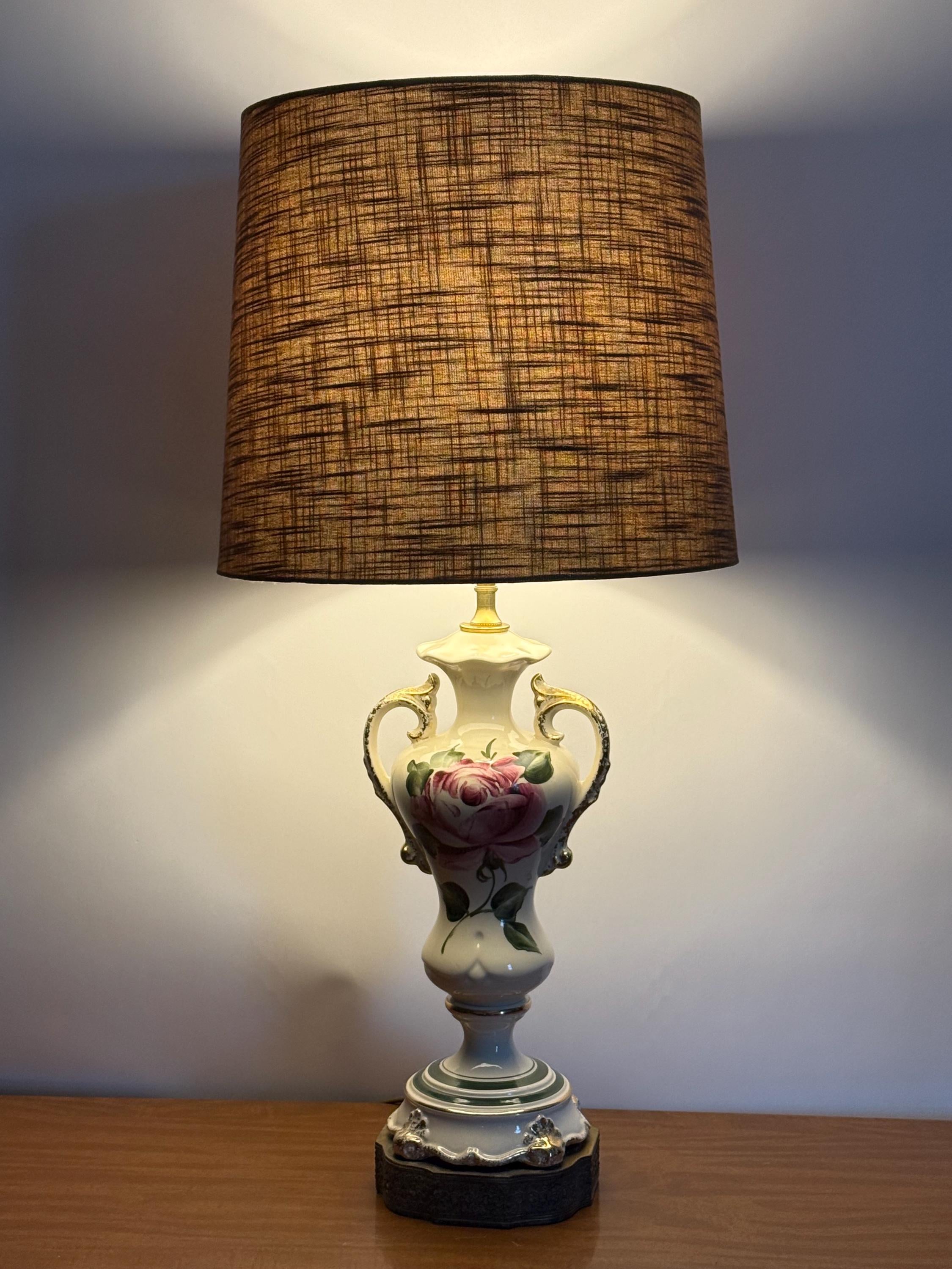 Large 14” Inch Empire Lampshade, Covered in Bronze Metallic