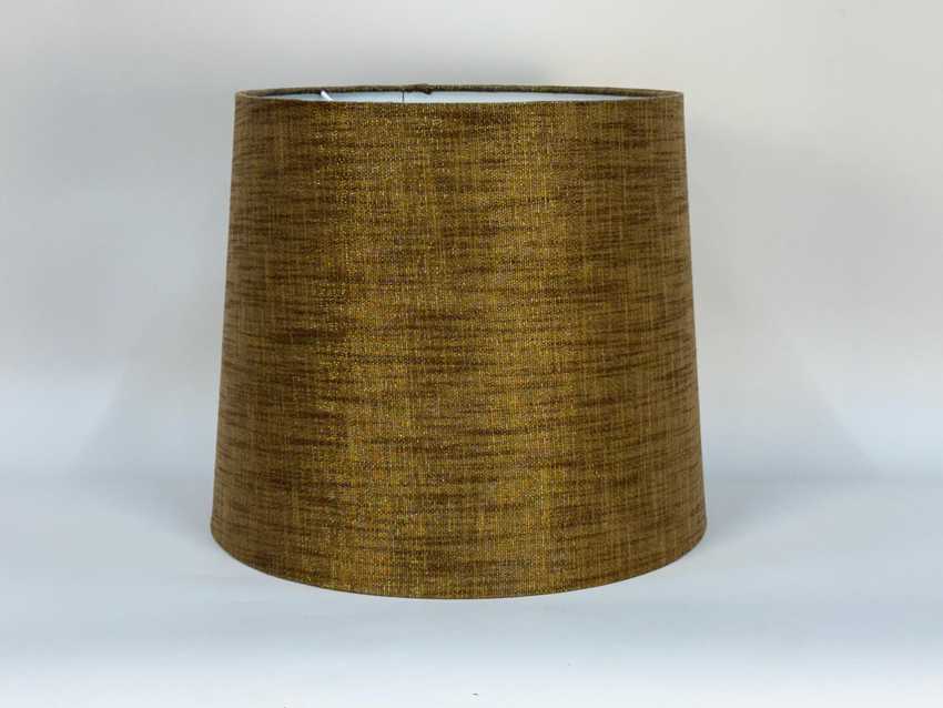 Large 14” Inch Empire Lampshade, Covered in Bronze Metallic
