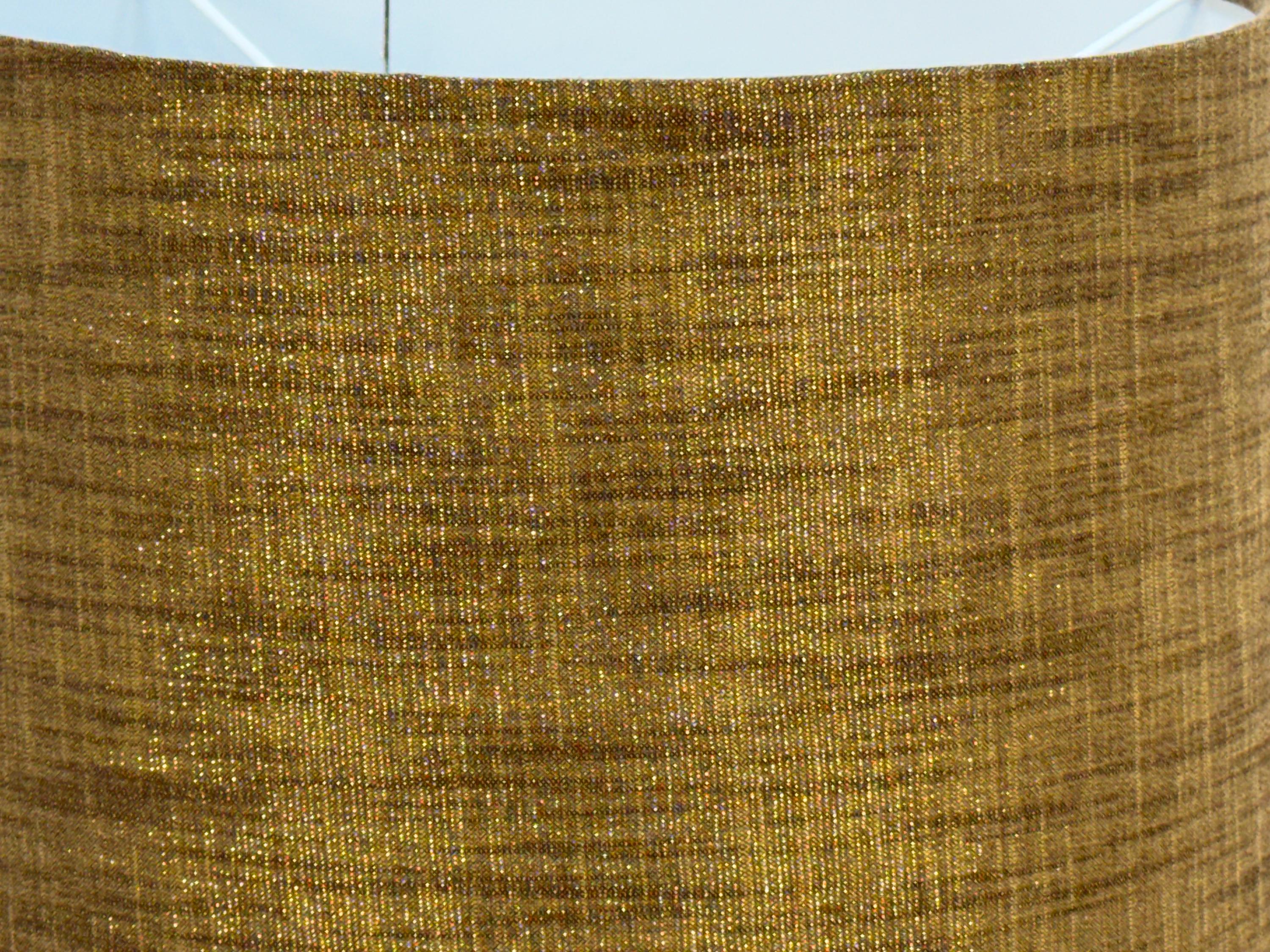 Large 14” Inch Empire Lampshade, Covered in Bronze Metallic