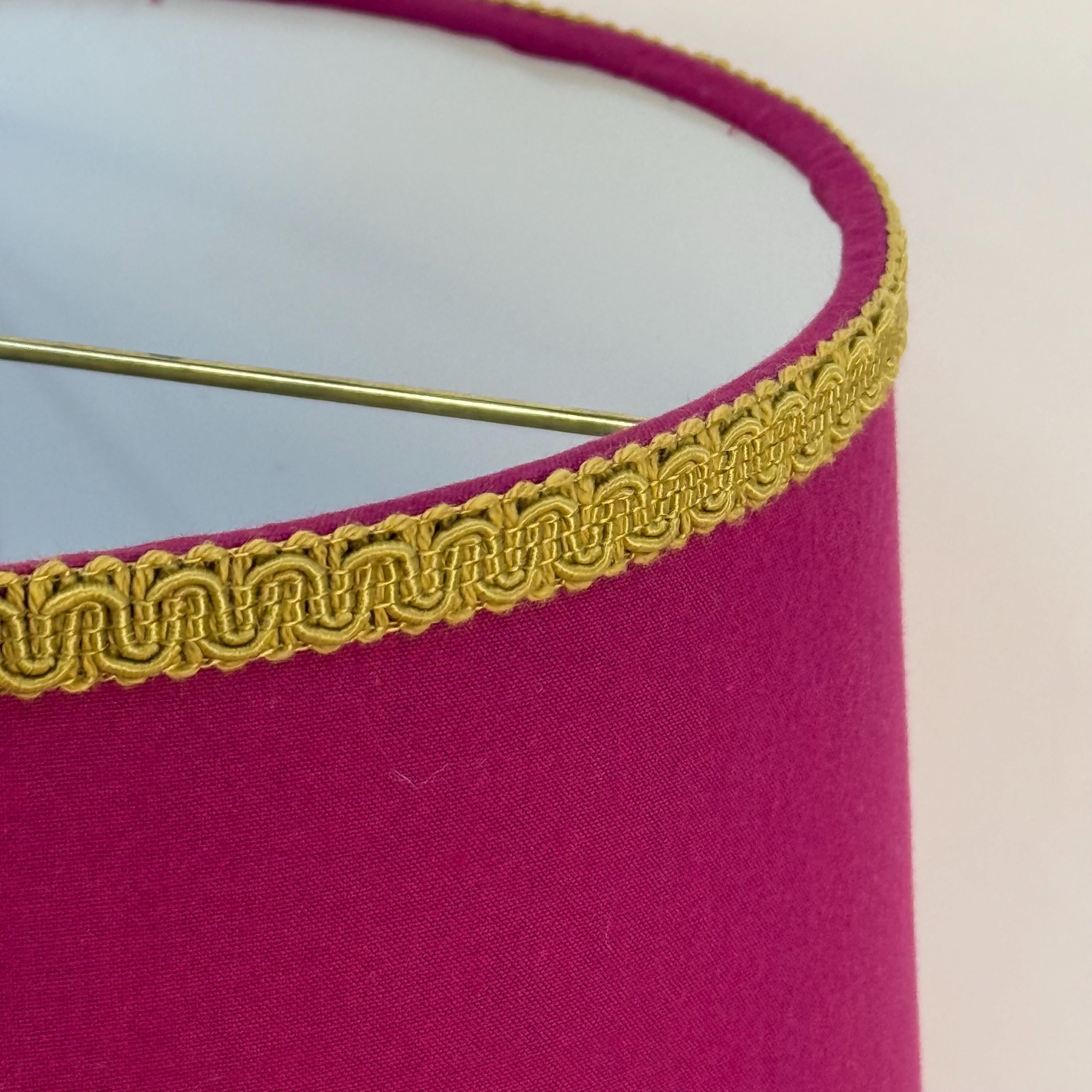 12” Tall Tapered Drum Shade in Fuchsia