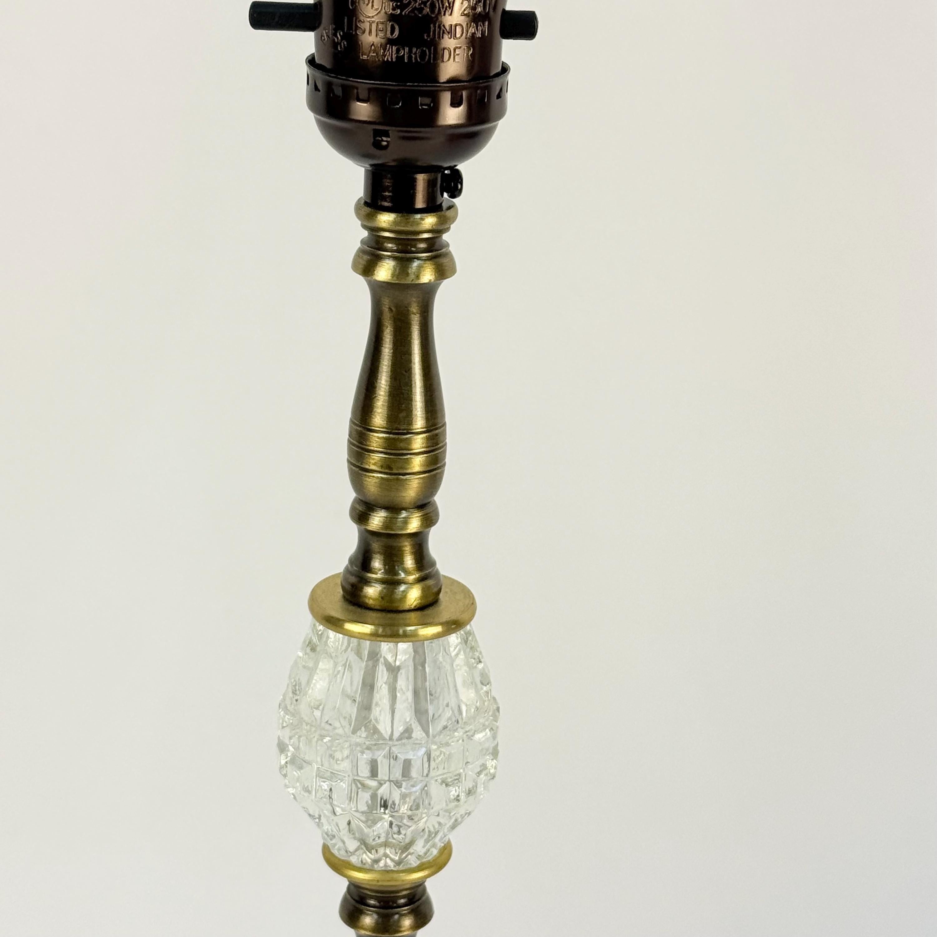 Crystal and Brass Upcycled Lamp